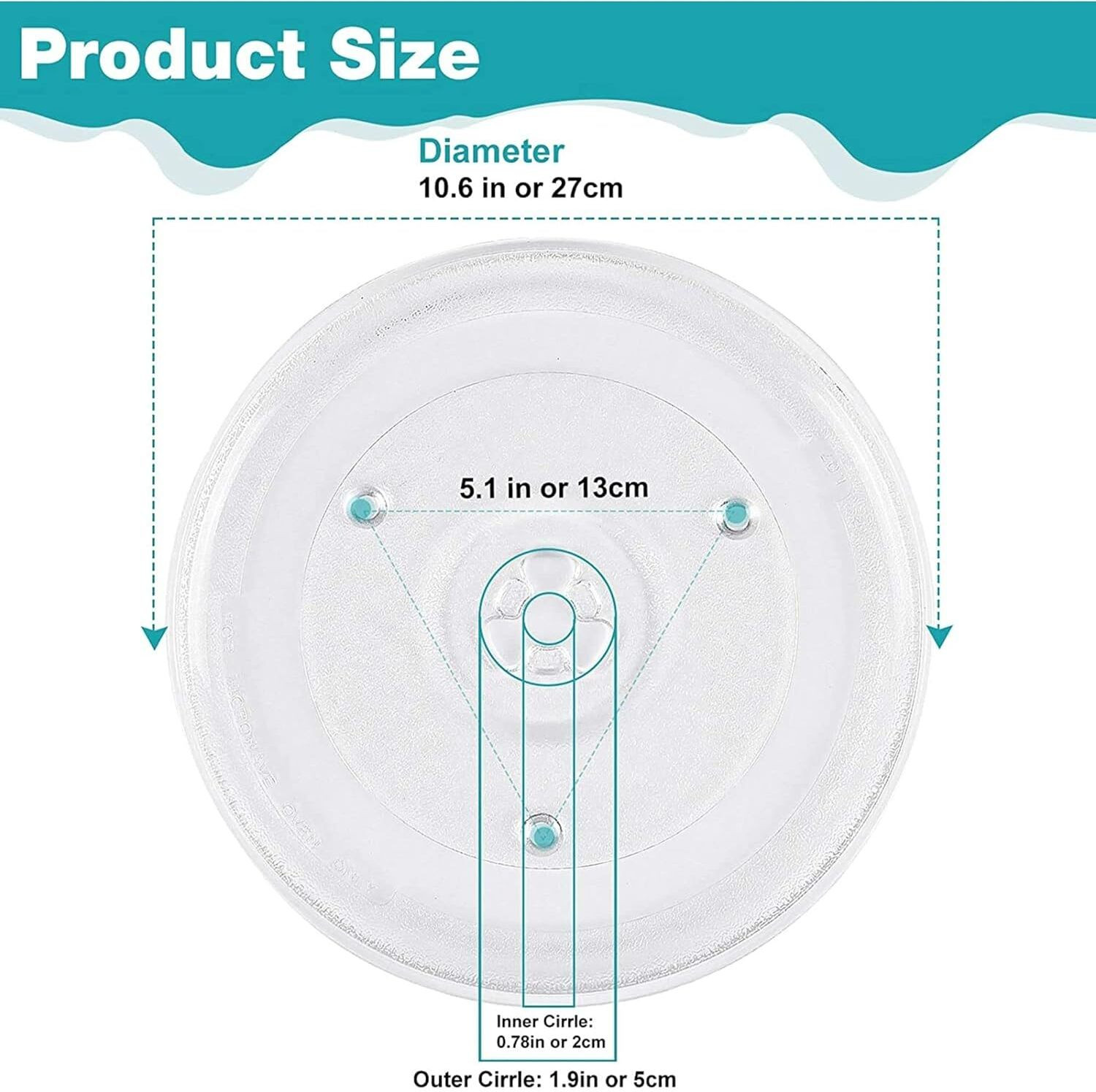 Image of jkbk 10.6 Inch Coupler Compatible for Bajaj 2310ETC Fiber Glass Microwave Turntable Plate