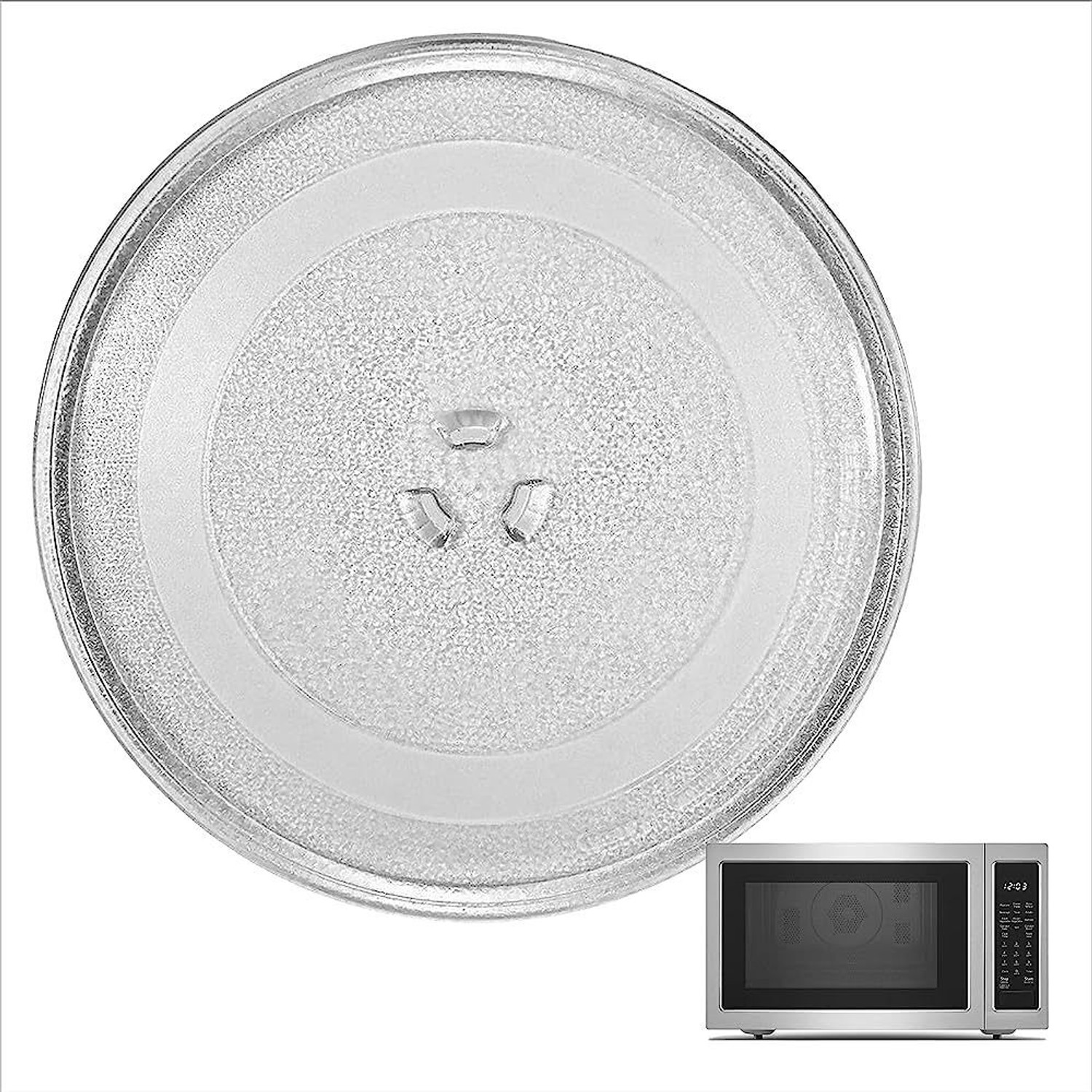 Image of Nature nook 10.62 inch microwave glass plate | universal microwave plate replacement Fiber Glass Microwave Turntable Plate