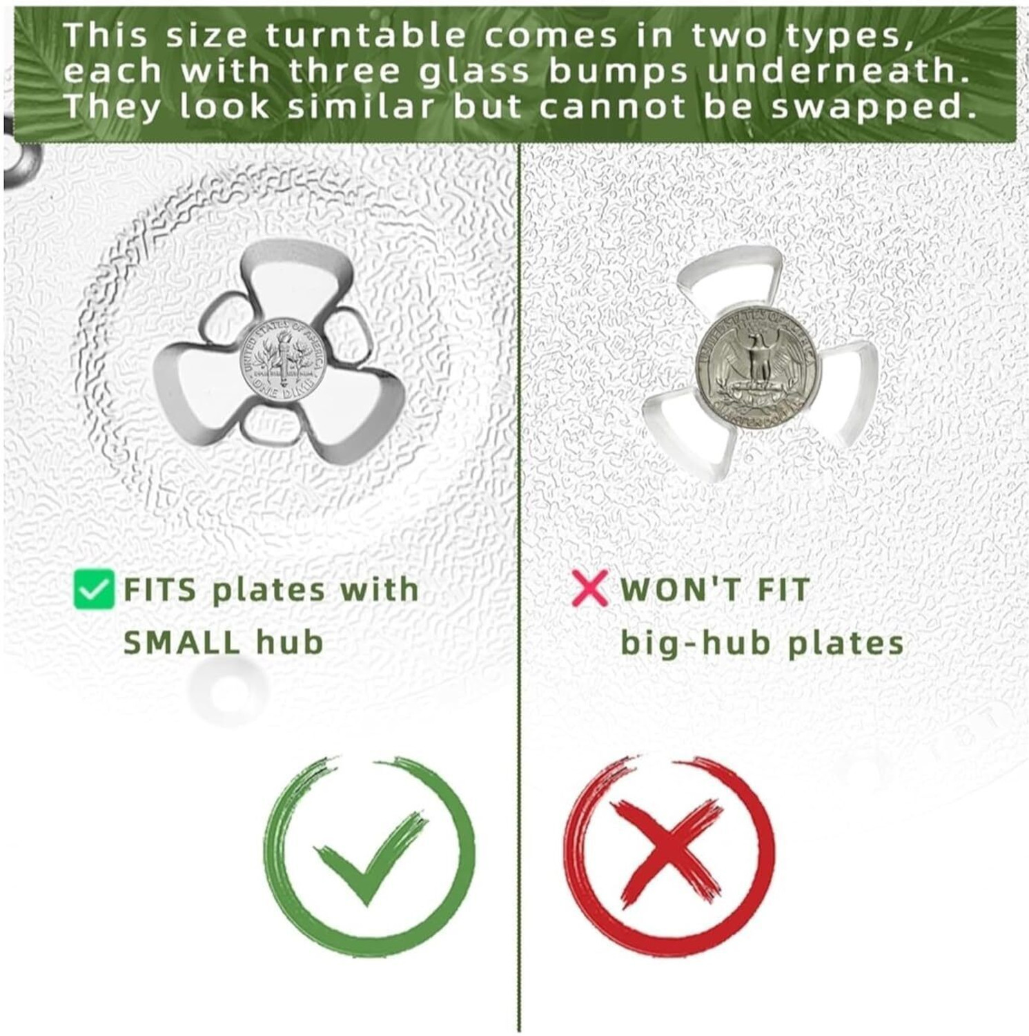 Image of jkbk 10.6 Inch Coupler Compatible for BAJAJ Fiber Glass Microwave Turntable Plate