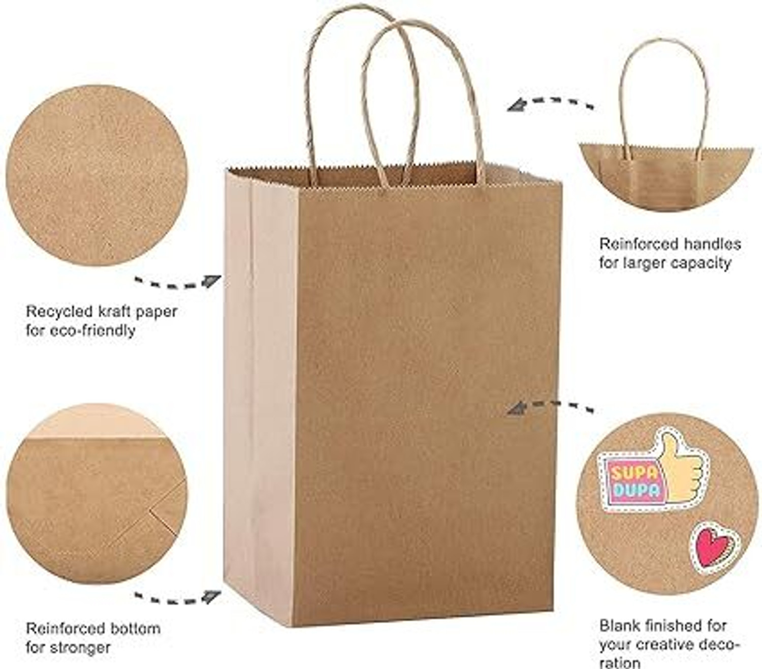 Image of ANUPAM Brown Paper Bags with Twisted Handles Suits In Gifting, Shopping & Packing Security Bag