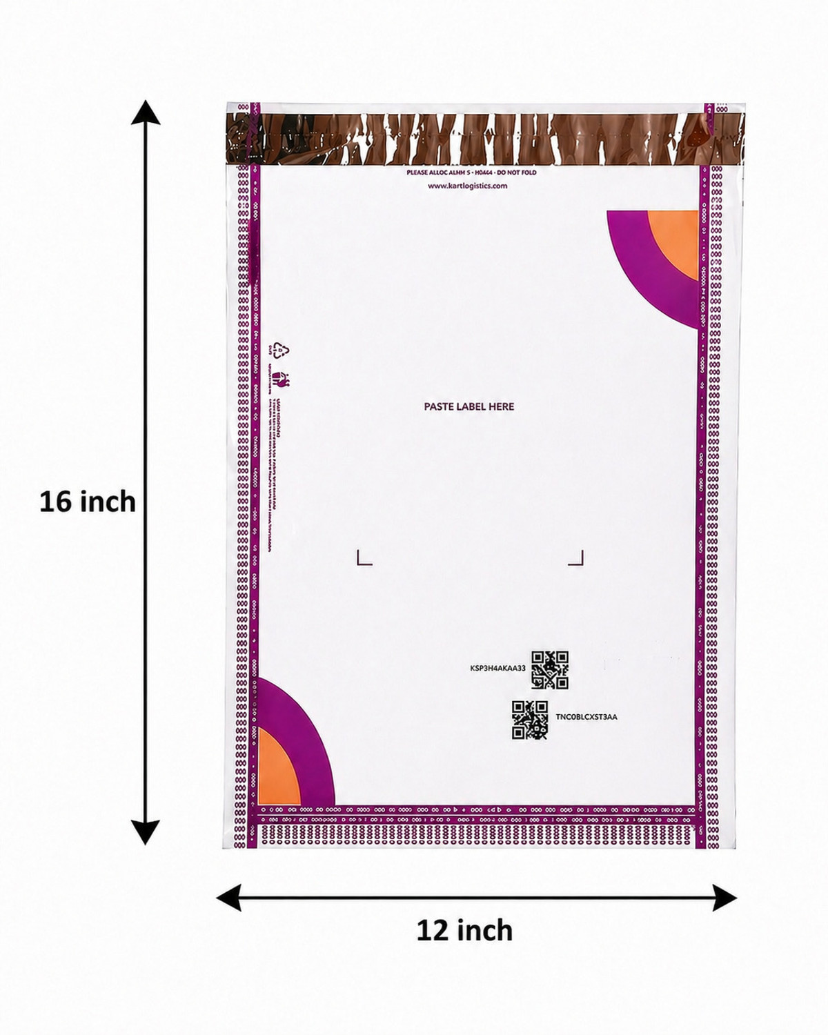 Image of Meesho Premium Transparent Barcode Polybags | Self Adhesive Courier Packing Bags Security Bag