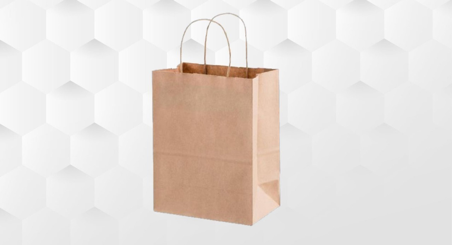Image of ANUPAM Brown Paper Bags with Twisted Handles Suits In Gifting, Shopping & Packing Security Bag