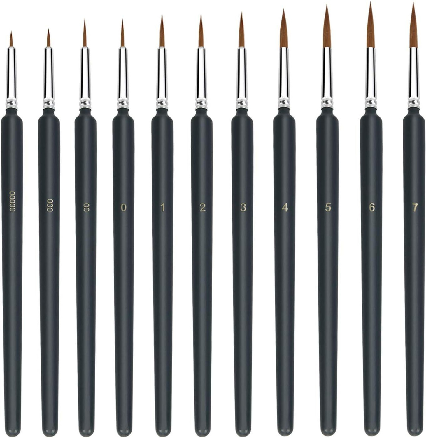 Image of SHUBHPETAL 11PCS Miniature Paint Brushes Miniature Small Thin Painting Brushes Kit