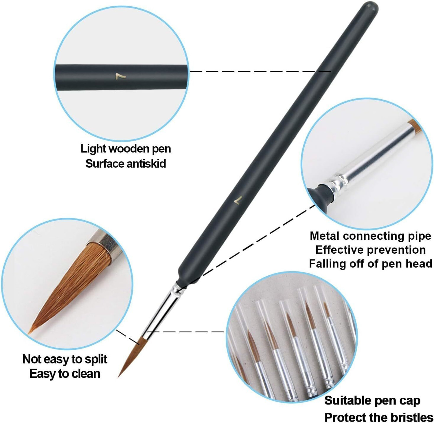 Image of SHUBHPETAL 11PCS Miniature Paint Brushes Miniature Small Thin Painting Brushes Kit