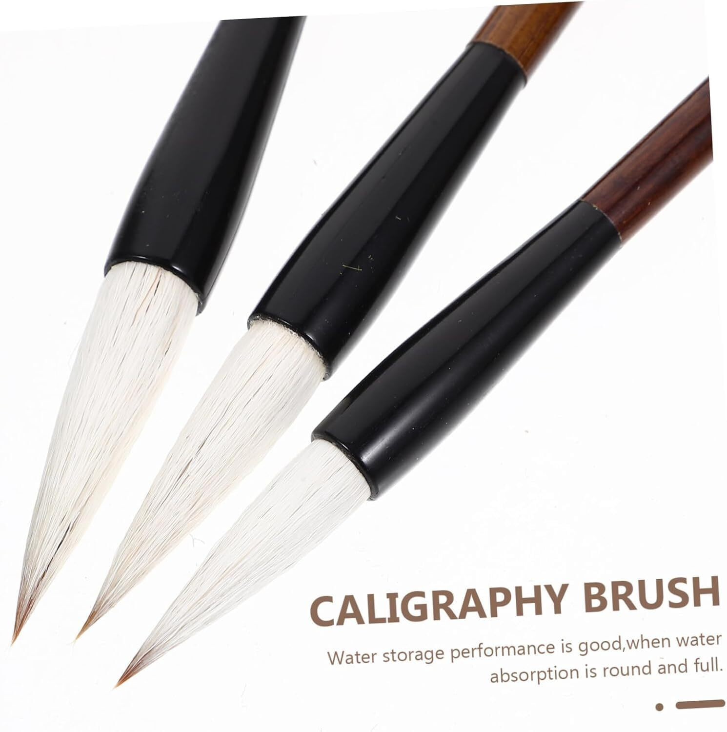 Image of Like it 3pcs Brown Chinese Calligraphy Brush Pen 3pcs Writing Brush
