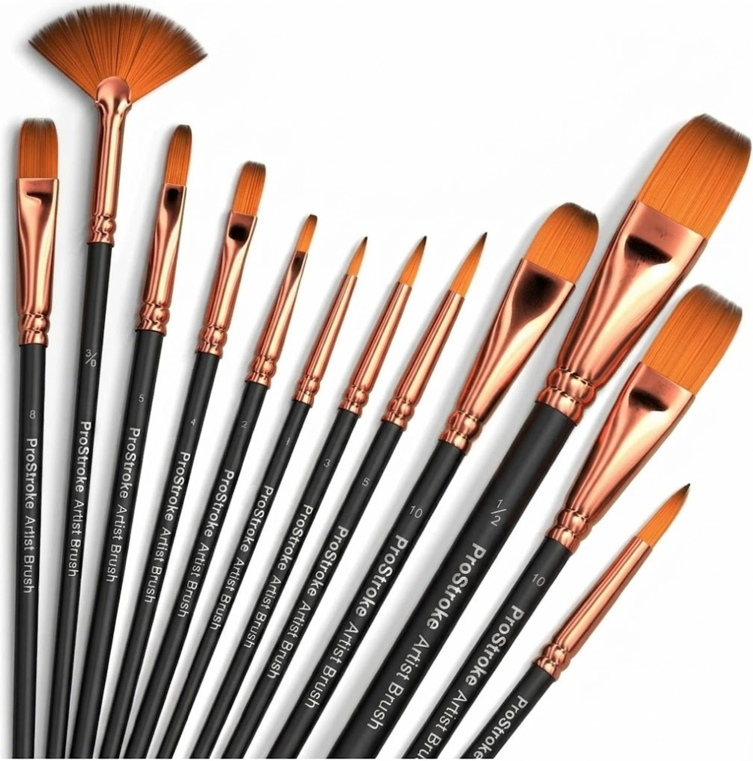 Image of ProStroke Professinal Paint Brush Set for Multipurpose Use Painting Brush Set Nylon Hair
