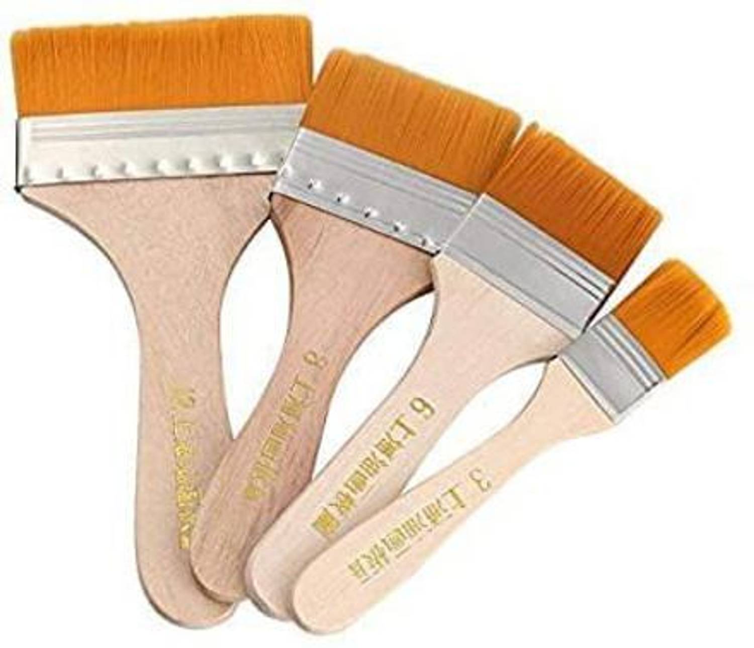 BM RETAIL 4 Piece Artist Paint Brush Set Nylon Hair Watercolor Acrylic Oil Painting Supplies