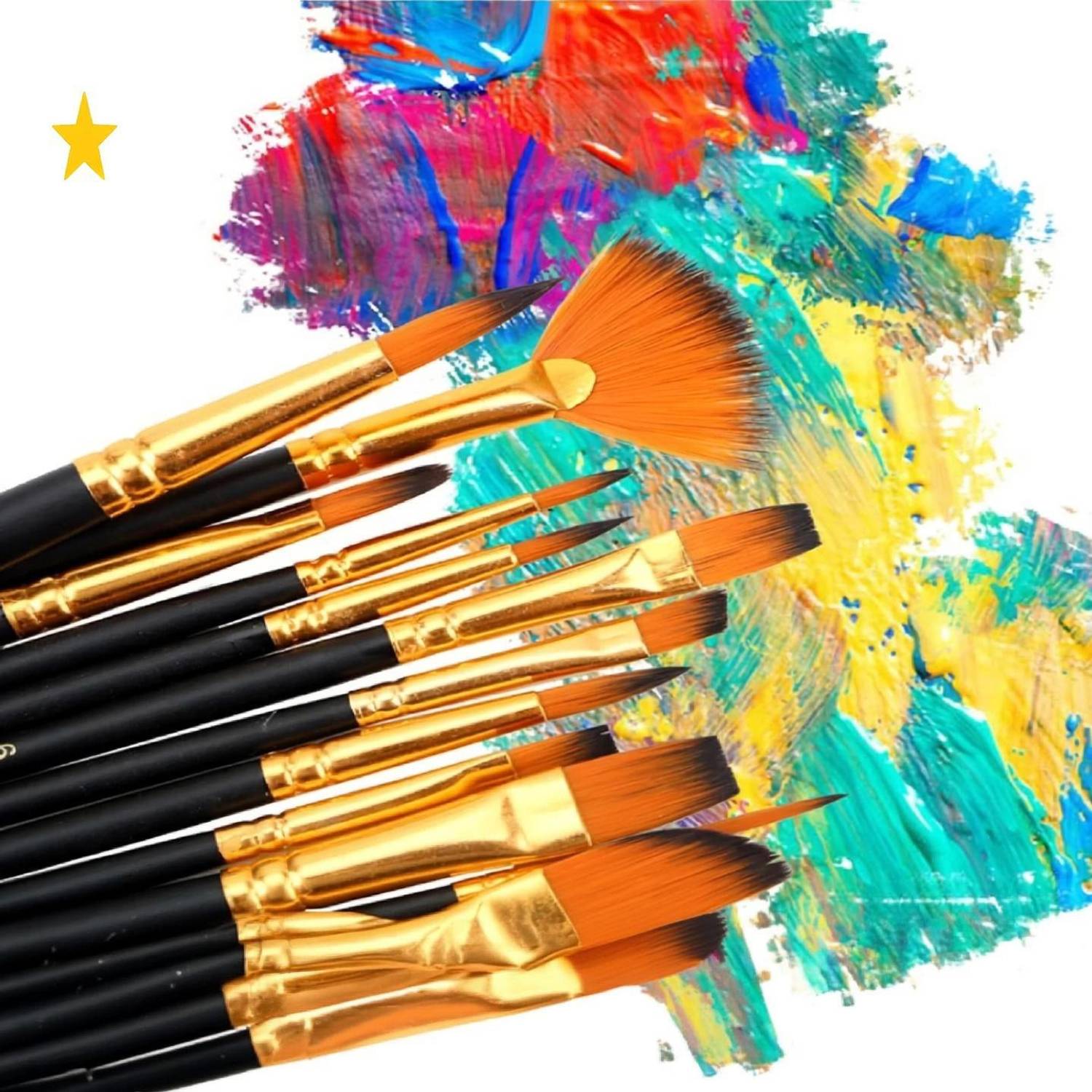 CANECH Artist Professional Nylon Painting Pens/Brush Acrylic Oil Water color