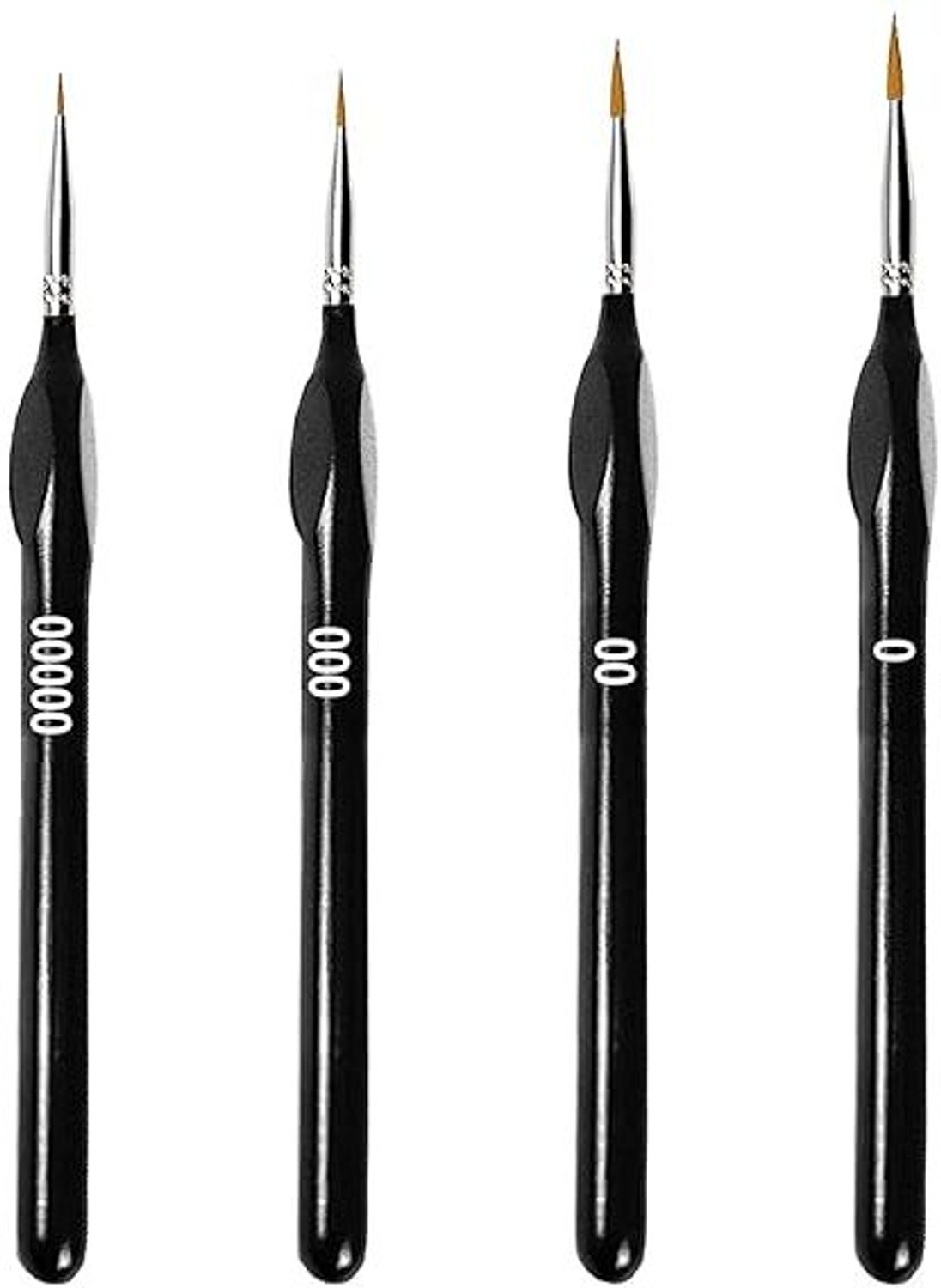 Image of Washify 4 Pieces Fine Detail Paint Brush Set, Professional Thin Paint Brushes
