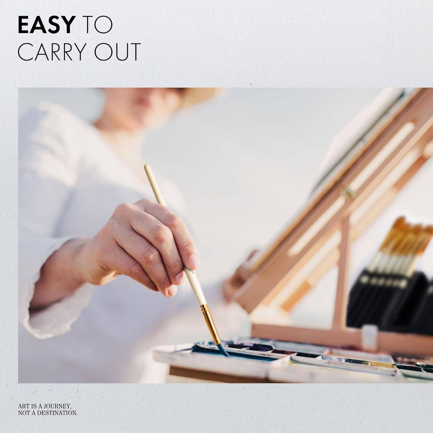 Qunex 15-Piece Artist Painting Brush Set Pack of 15 - Image 5