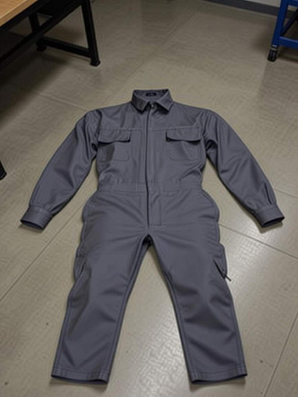 Image of Solitaire WORKWEAR men's overall /boiler suit Plain Safety Jacket (Grey) Paint Coverall (L)
