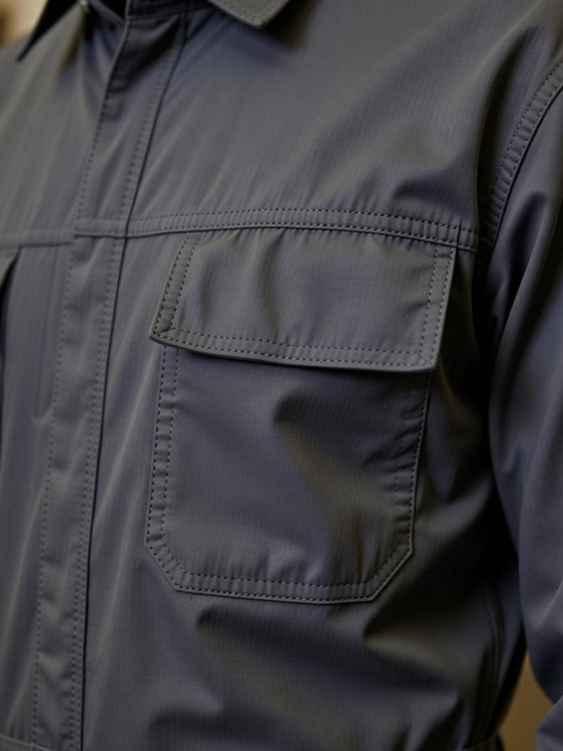 Image of Solitaire WORKWEAR men's overall /boiler suit Plain Safety Jacket (Grey) Paint Coverall (L)