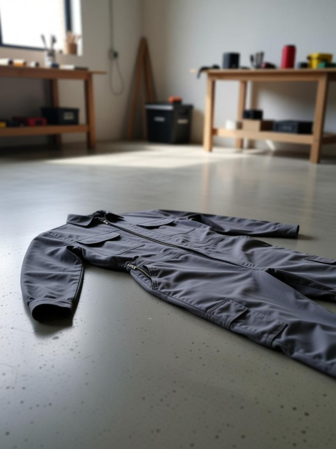 Image of Solitaire WORKWEAR men's overall /boiler suit Plain Safety Jacket (Grey) Paint Coverall (L)