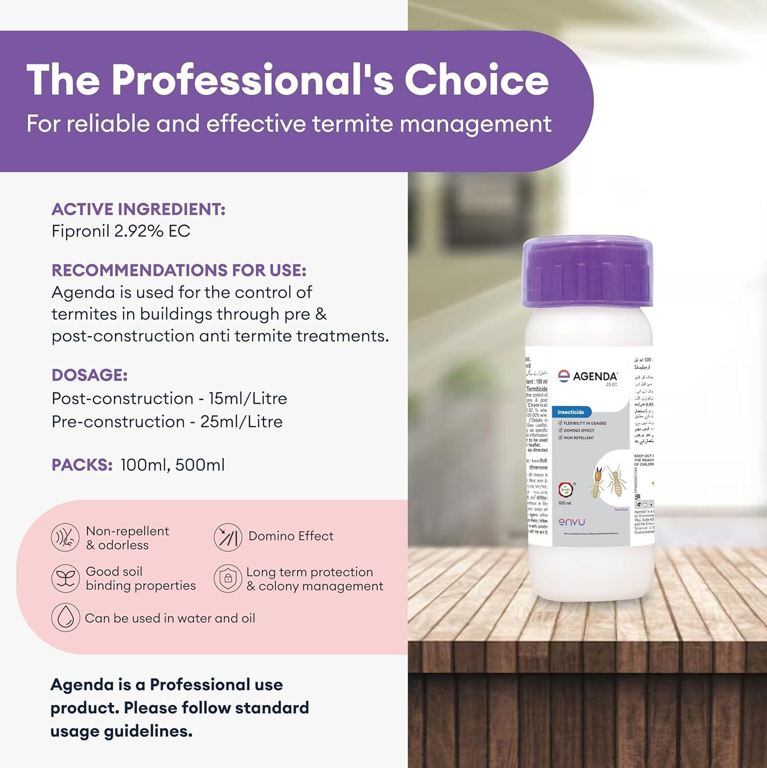 Image of AGENDA 25 EC Anti Termite Solution 100ml for Wood & Furniture Termite Control Paint Remover