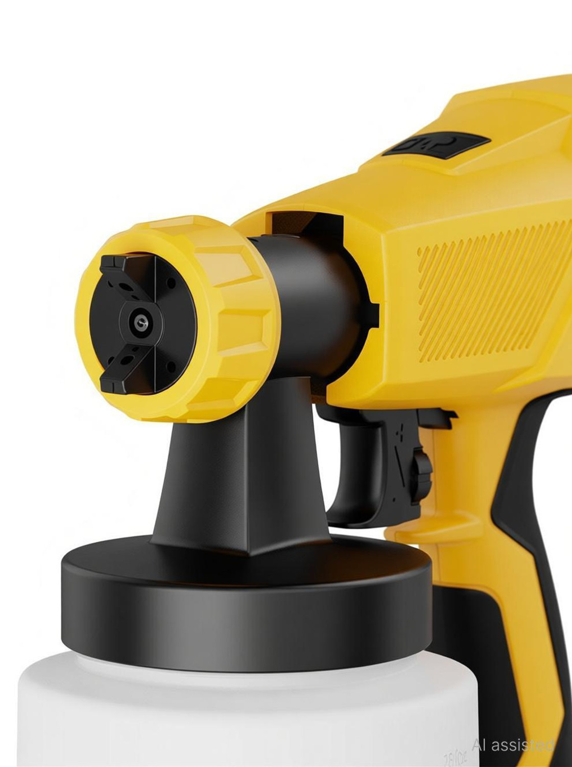 Image of Deli 450W Electric Paint Sprayer Gun with Measuring Cup 800 ml Capacity 700 ml /RPM High-Pressure Spraying Machine for Painting Cars, Wood, Furniture HVLP Sprayer