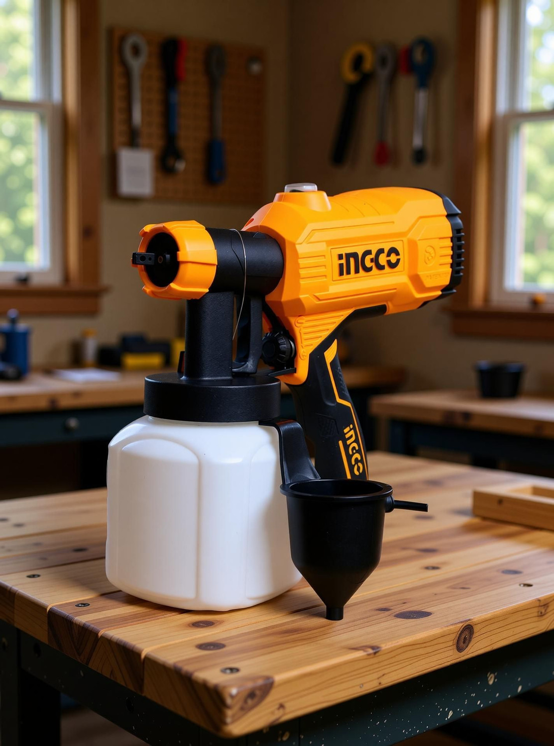 Image of INGCO INGCO Spray Gun 450W Portable Machine SPG3508-Fast Air Painting Tool Paint Spray Gun 450W Portable Machine SPG3508-Fast Air Painting Tool HVLP Sprayer