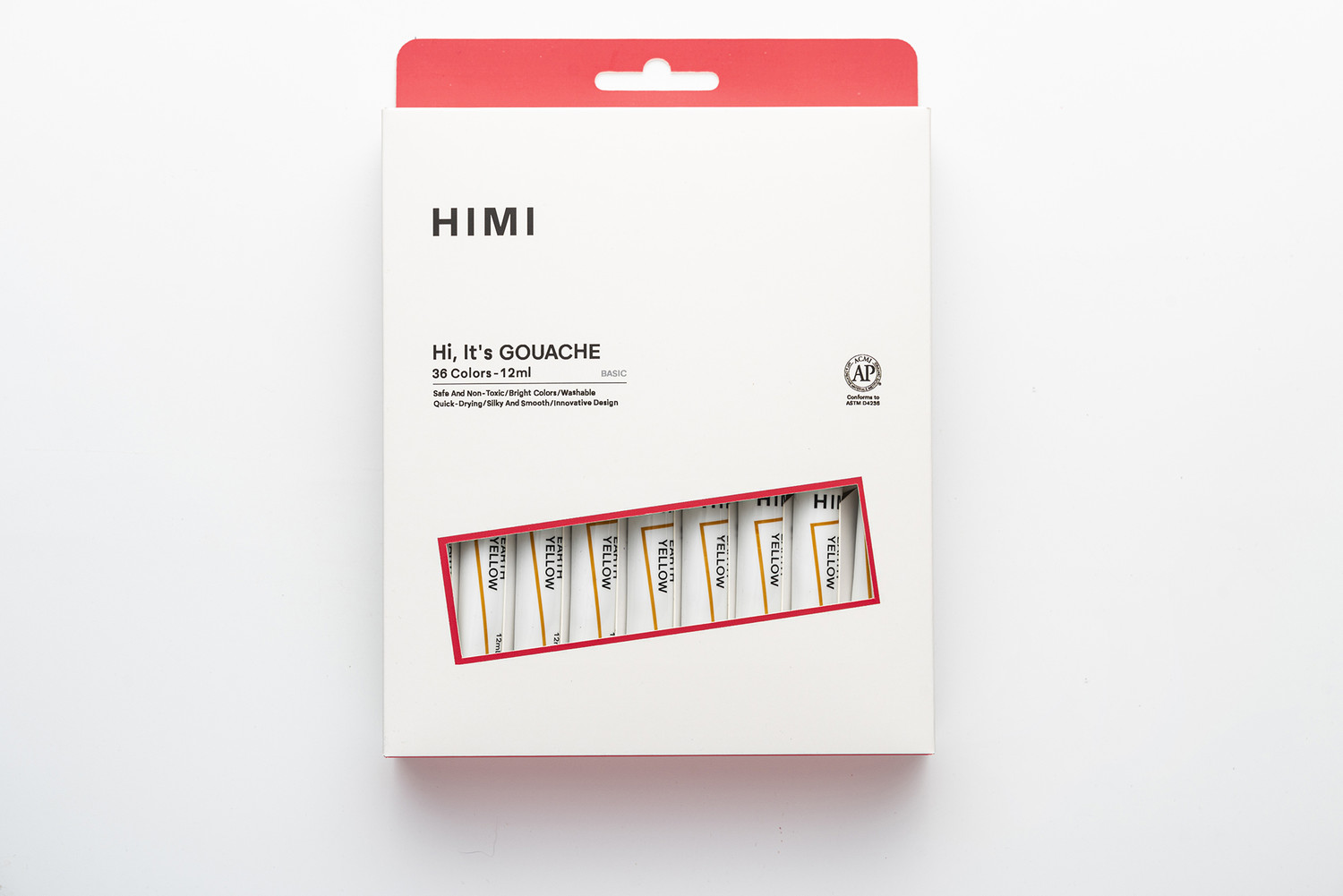 Image of thoovi HIMI - Gouache Paint - 12 ml tubes - New Gen - Yellow cover (12 ml x 36 colours)