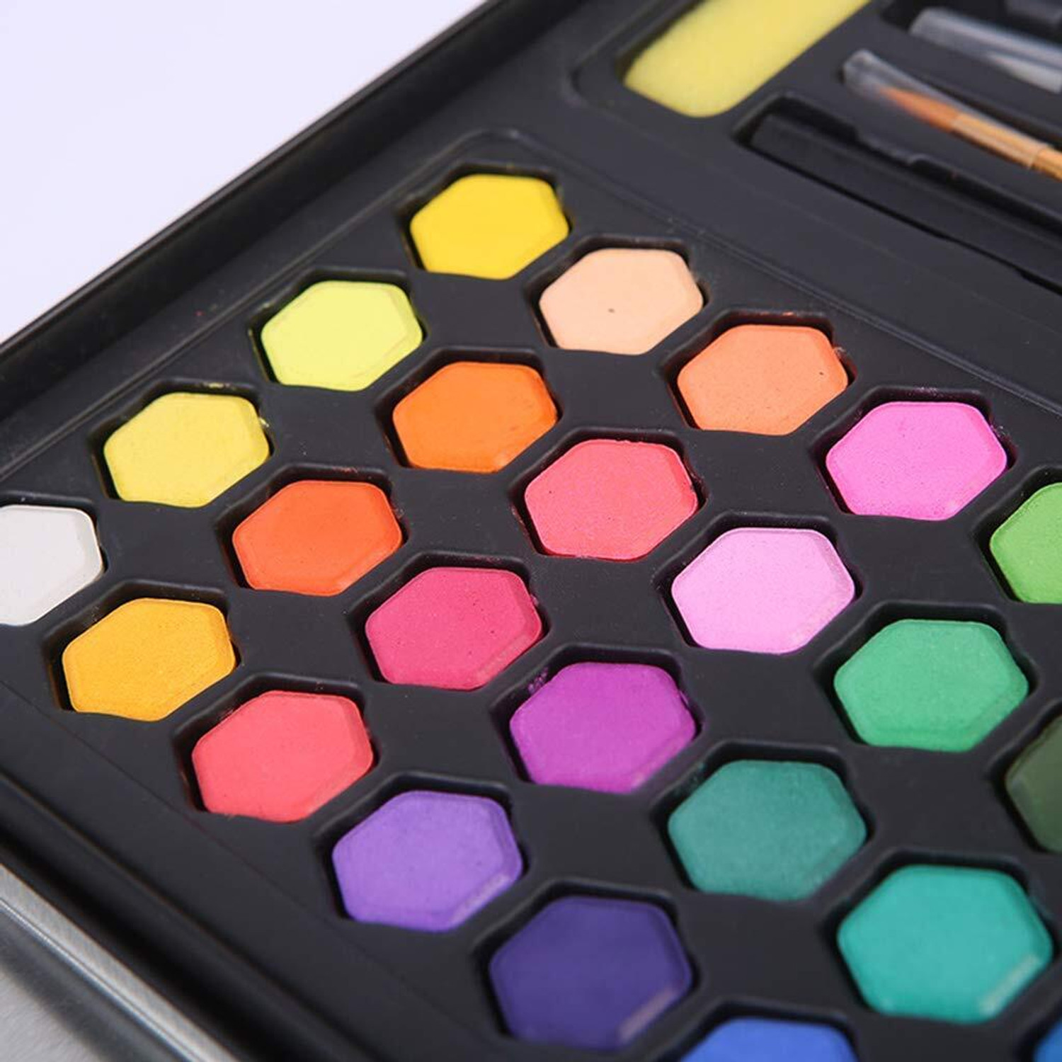 Image of 53 Arts Watercolor Cakes Set Art Painting Kit with Watercolor Paper 36 Colors Multicolor