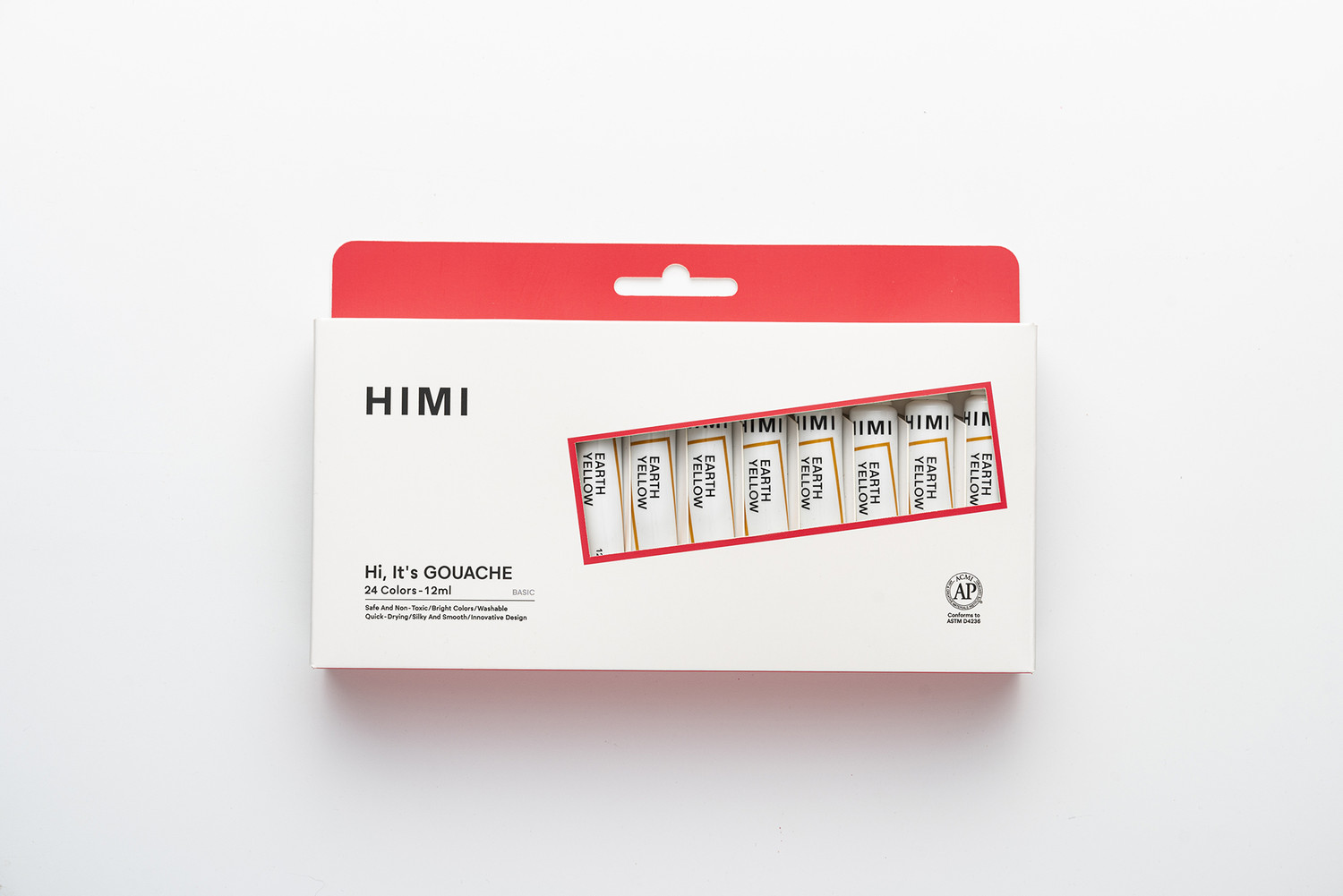 Image of thoovi HIMI - Gouache Paint - 12 ml tubes - New Gen - Yellow cover (12 ml x 24 colours)