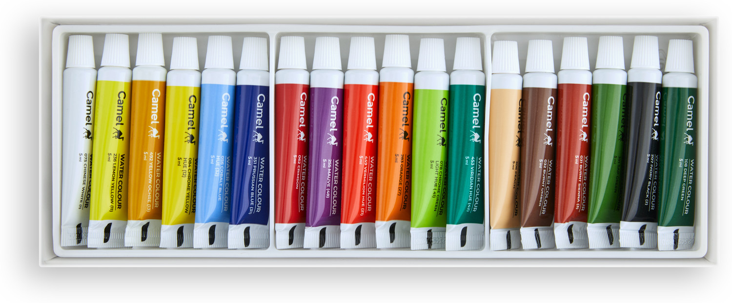 Image of Camel Student Water Colour Tubes - 18 Shades