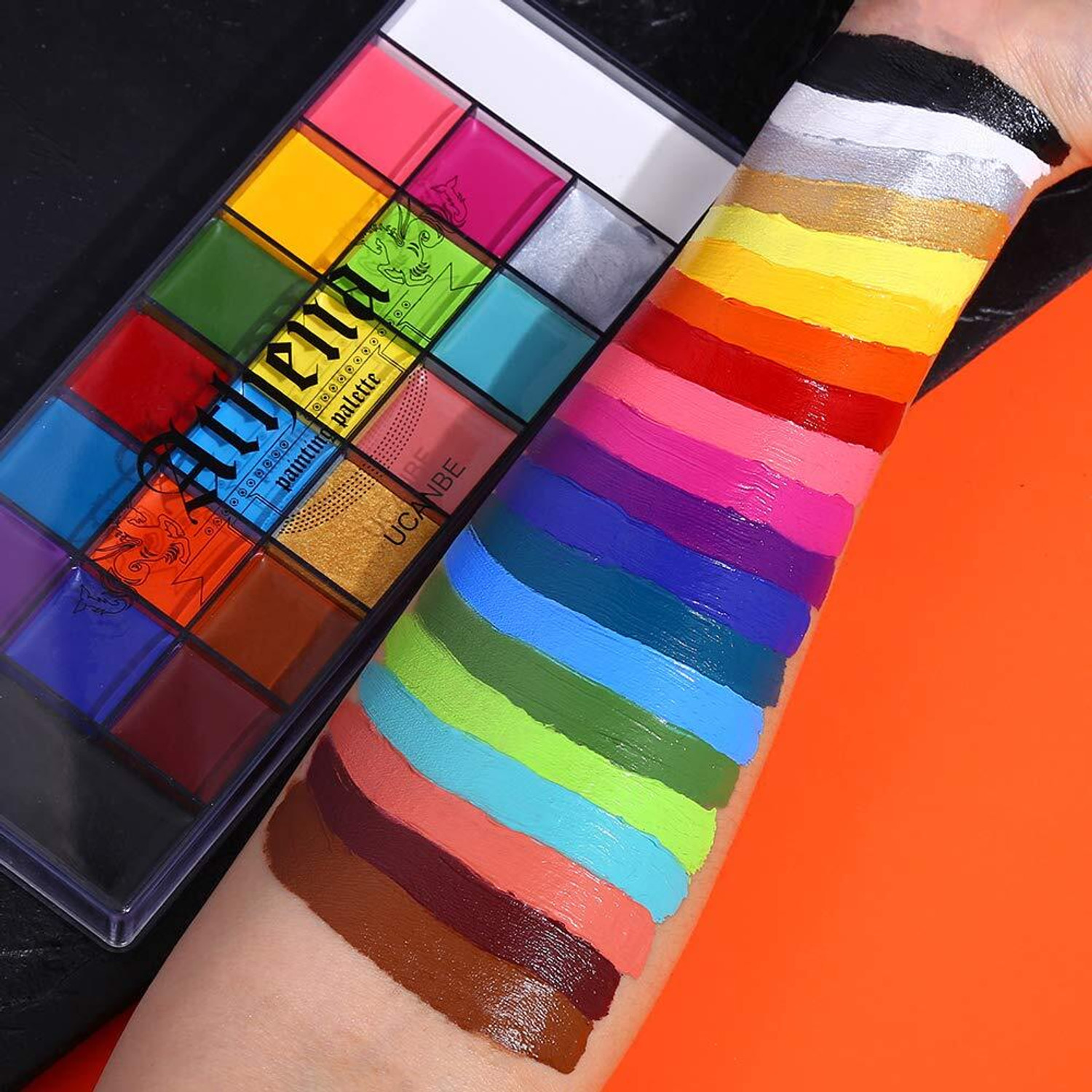 Image of Levin Face Paint Makeup Palette Professional 20 Colors Body Paint Oil 100 g