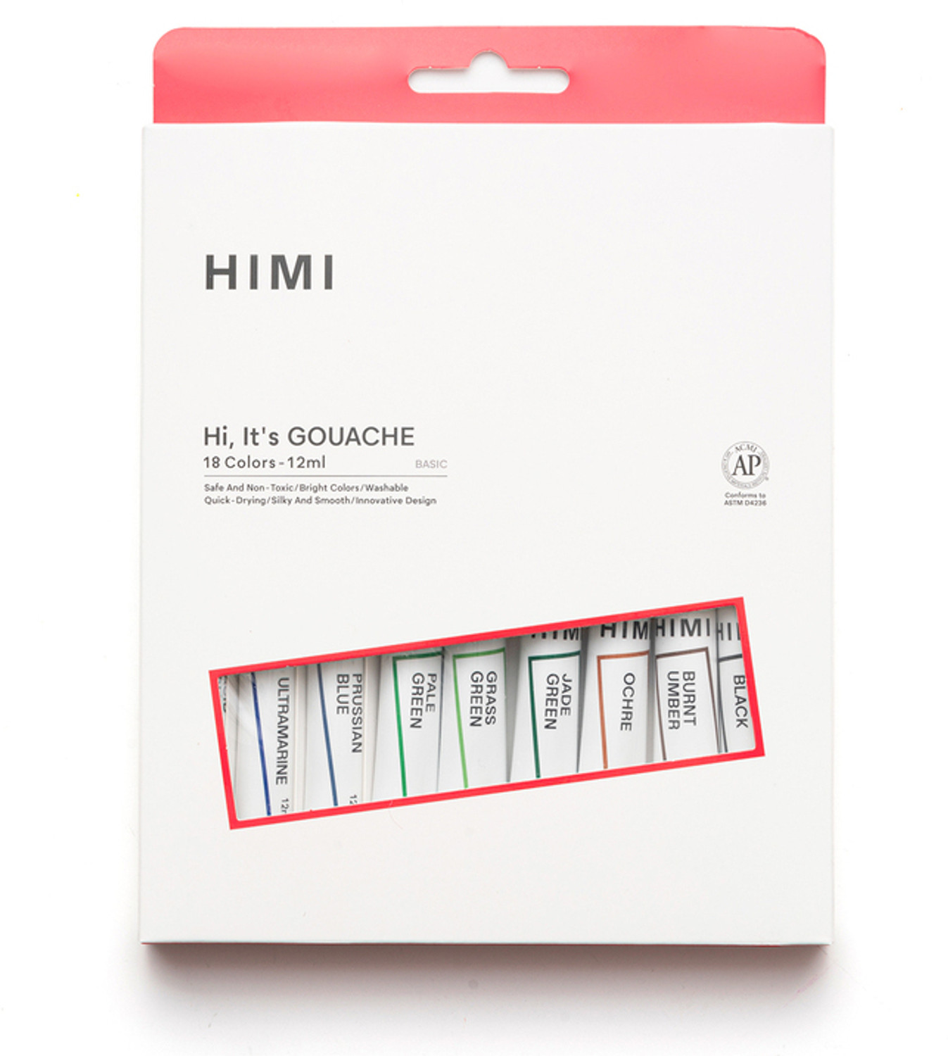Image of thoovi HIMI - Gouache Paint - 12 ml tubes - New Gen - Yellow cover (12 ml x 18 colours)