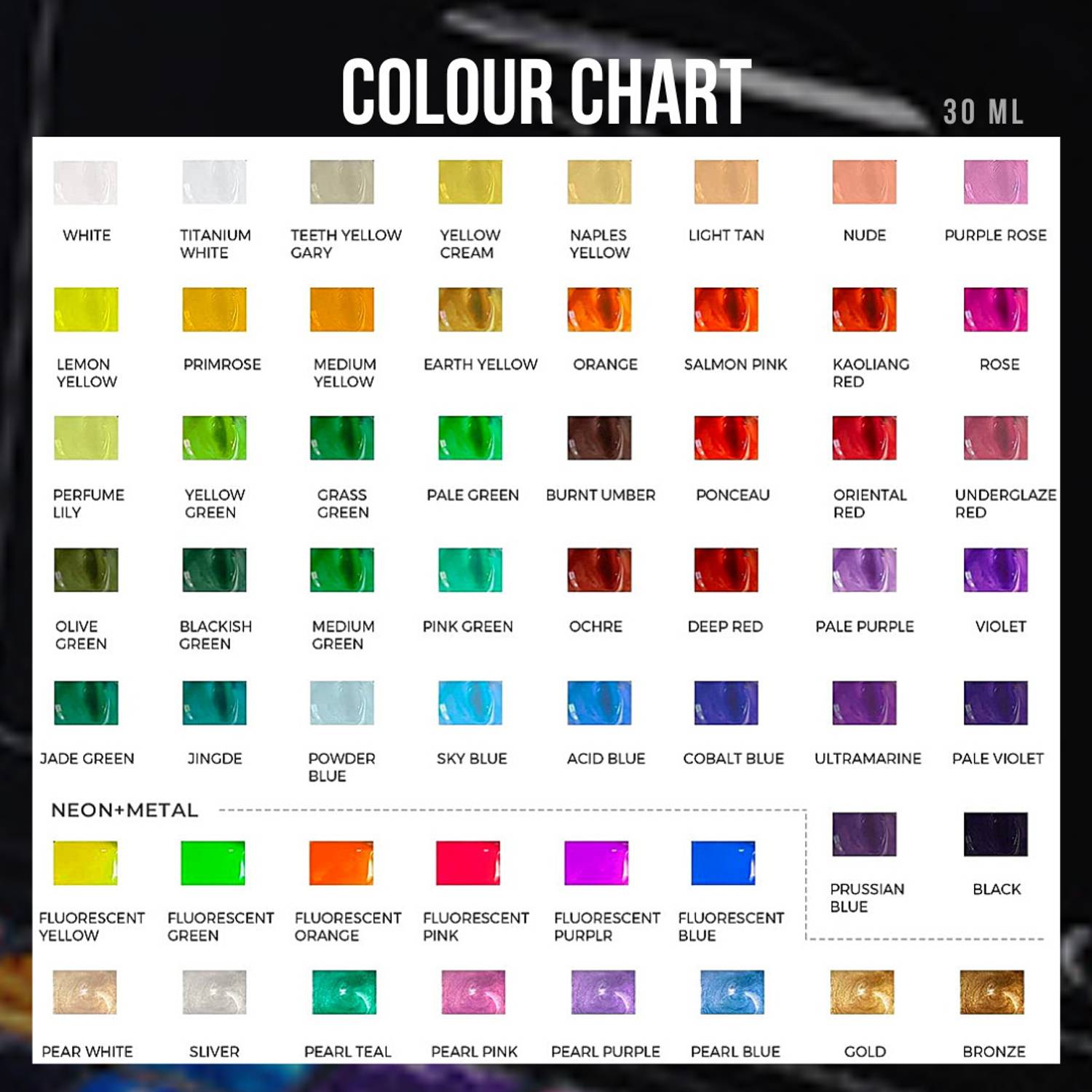 thoovi HIMI Gouache Paint 30ml 56 Colors Set - Image 3