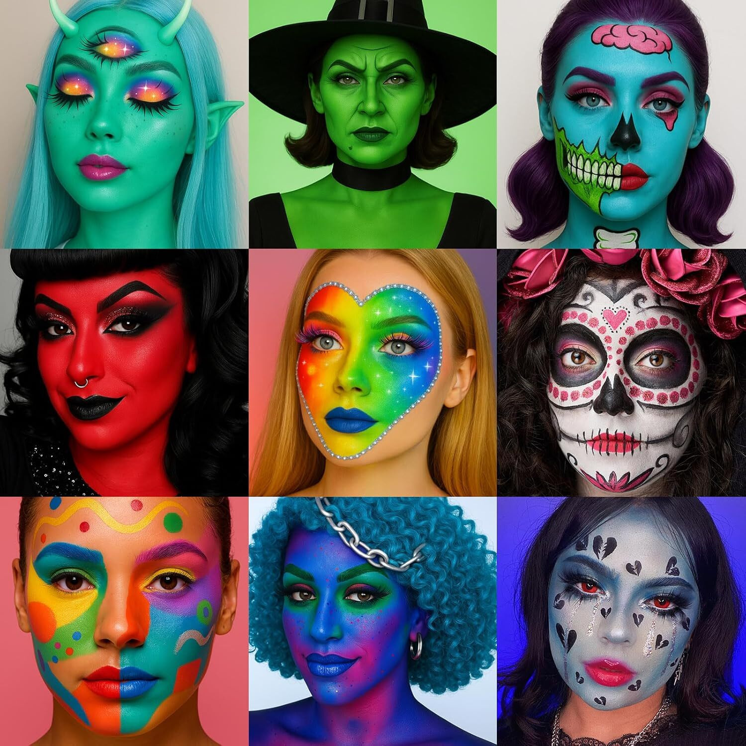 Image of Levin Face Paint Makeup Palette Professional 20 Colors Body Paint Oil 100 g