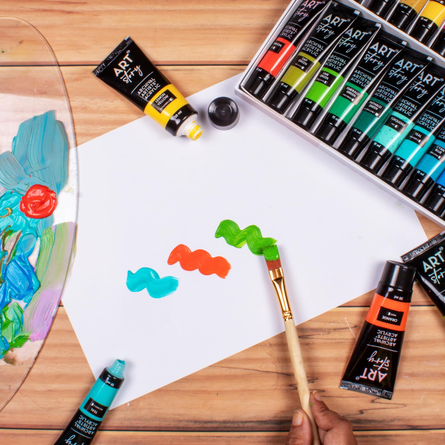 Image of ITSY Bitsy Artists Acrylic Paint Set - 14 Colors X 15ml