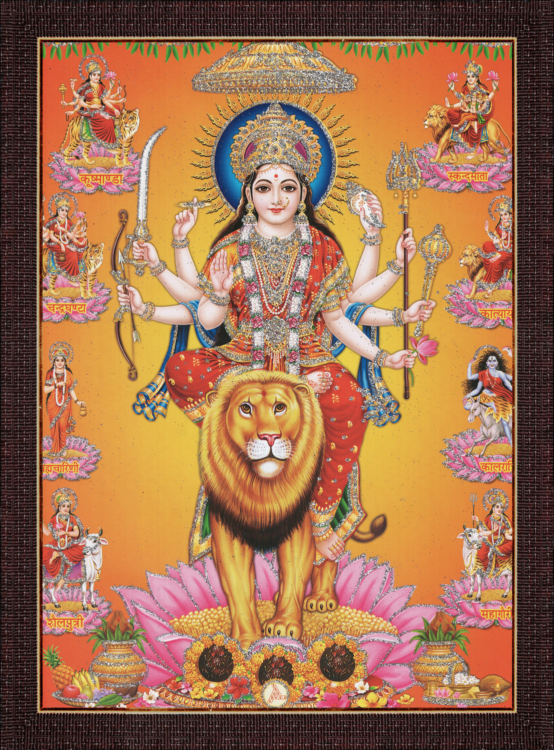 craftery Durga Maa | Vaishno Devi | Nav Durga On Lion With 9 Roop ...