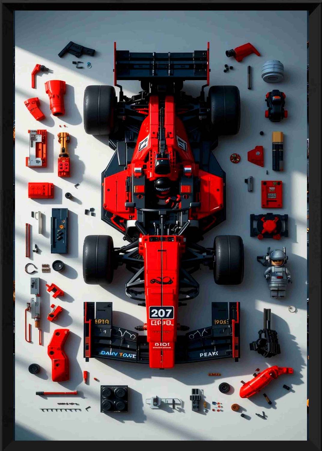 TheGadgetGalaxy F1 CAR 204 14x10 inch Acrylic Painting