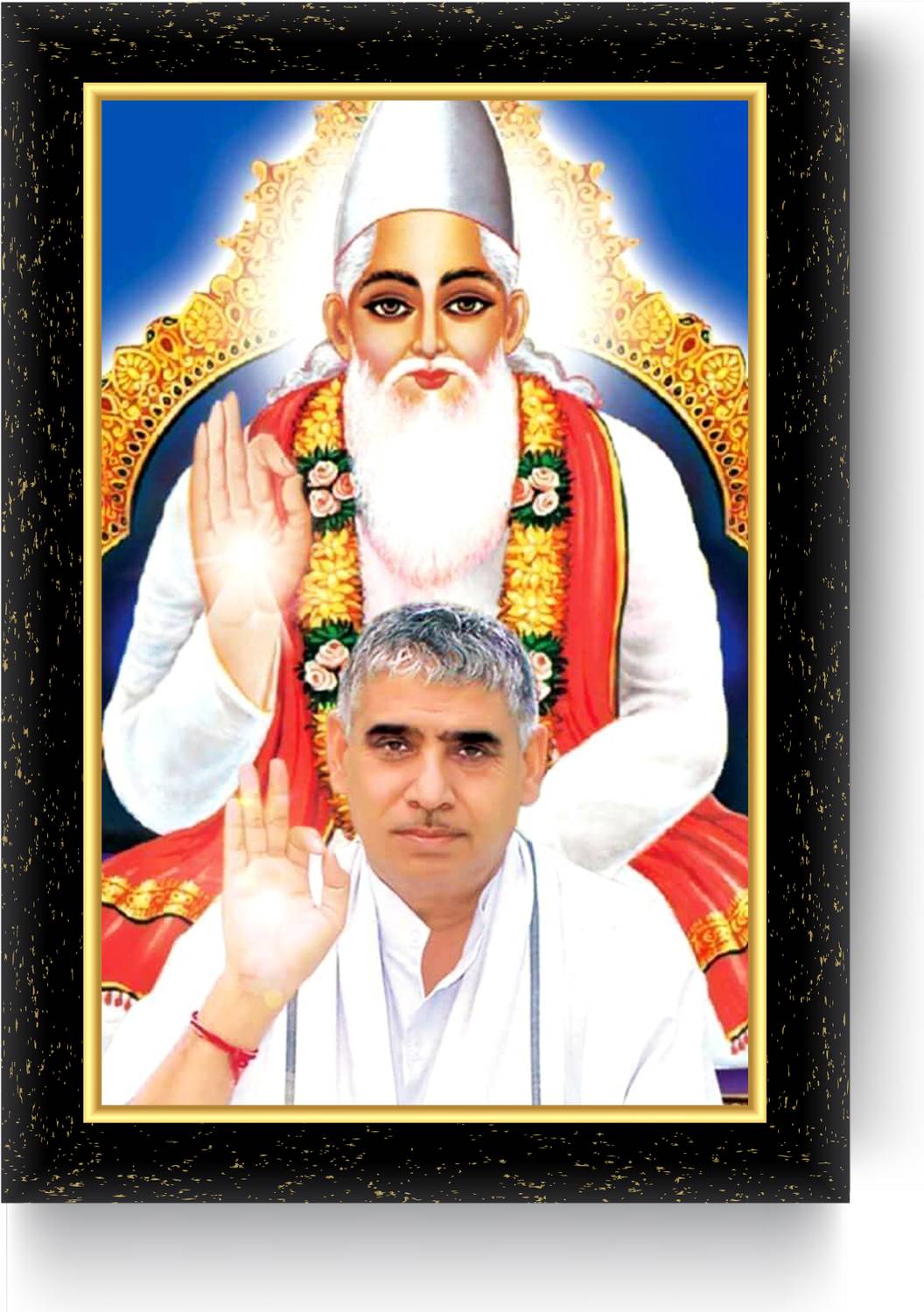 ARAAKA SANT RAMPAL JI MAHARAJ photo frame (Wood Base and Front Laminated) Acrylic 8 inch x 6 inch Painting