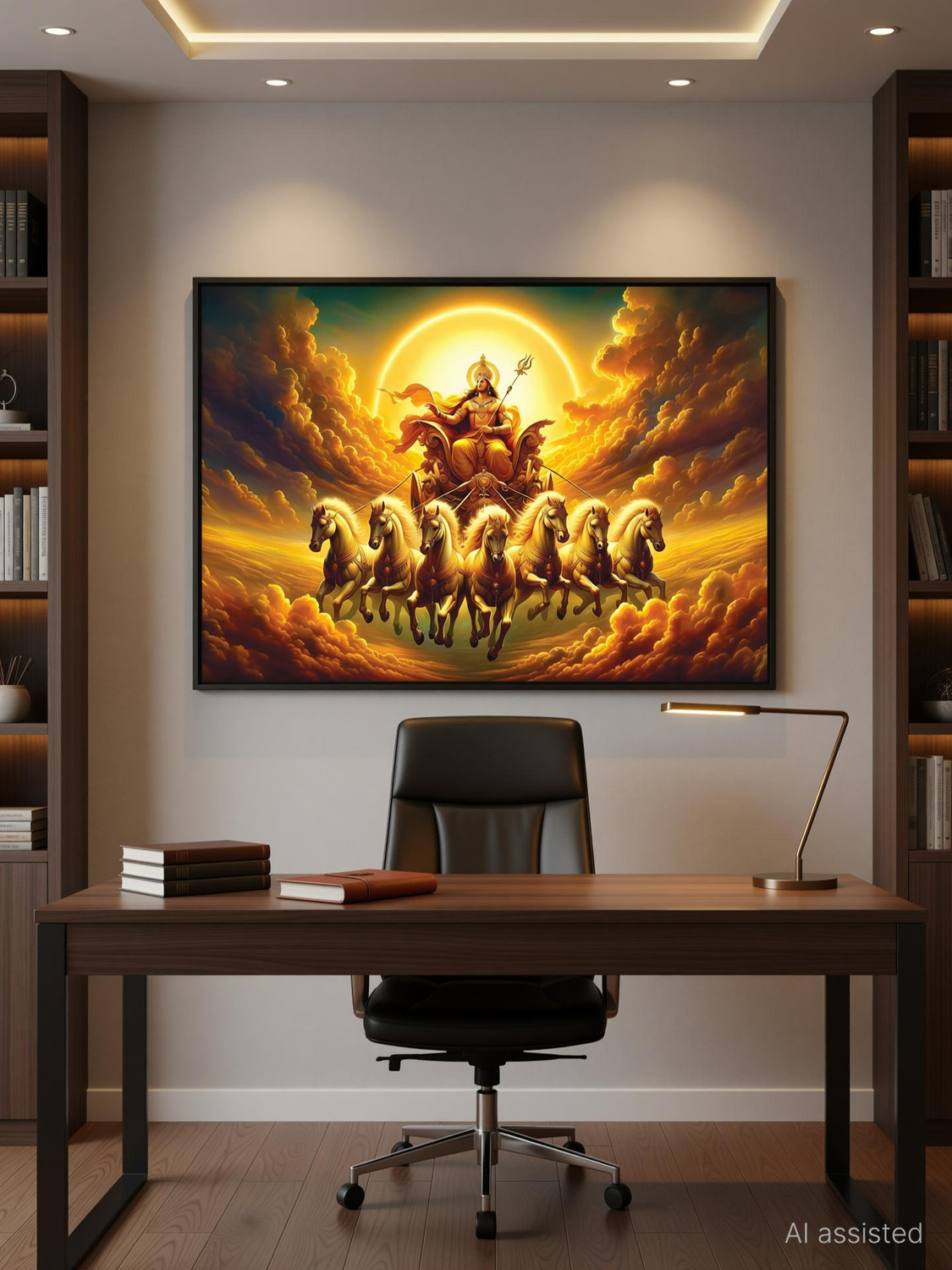 Image of Anaadi Surya Bhagwan Photo Poster For Home & Office Decoration Digital Reprint 12 inch x 18 inch Painting