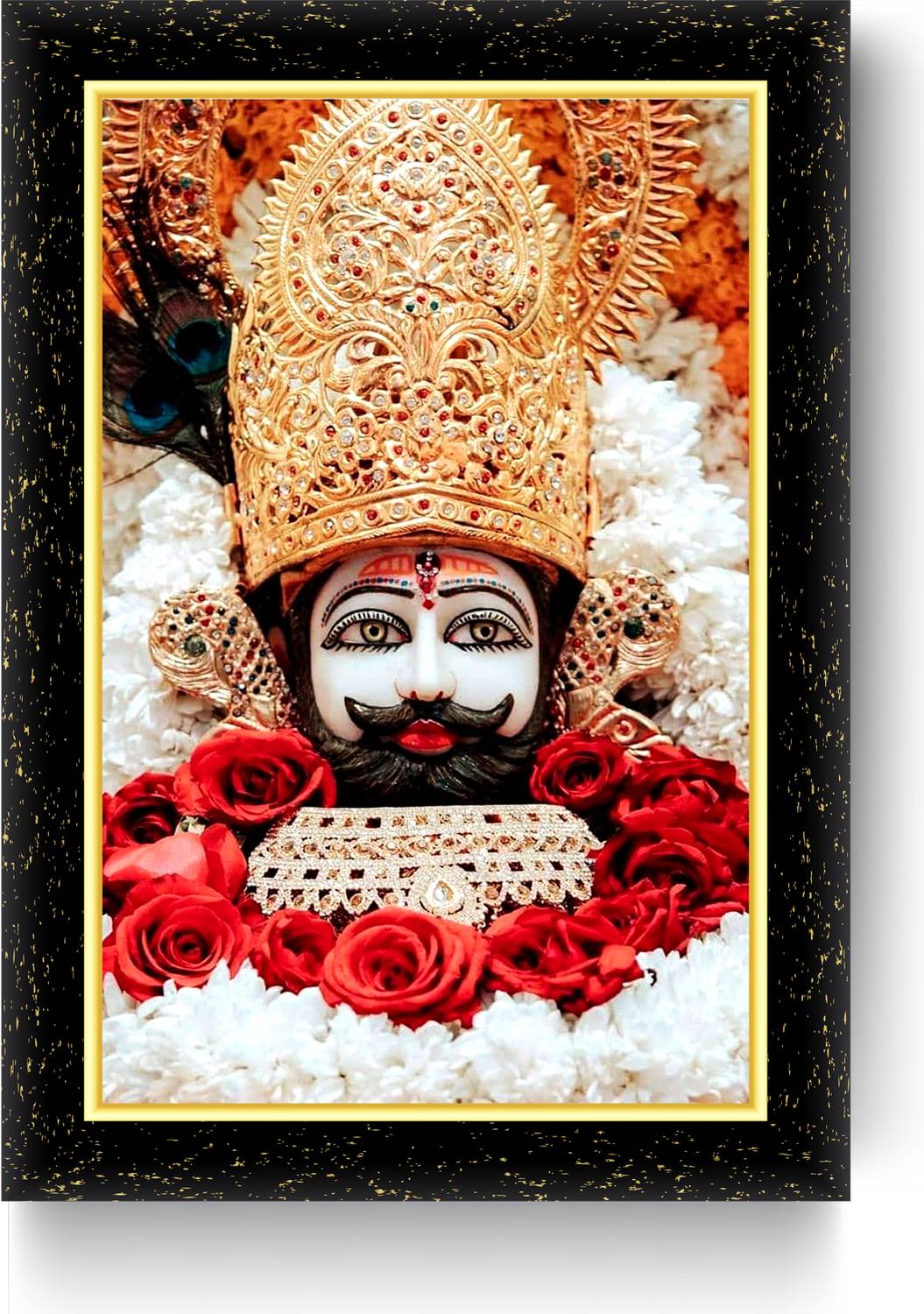ARAAKA KHATU SHYAM/ LORD KRISHNA Laminated photo frame (Wood Base and Front Laminated) Acrylic 12 inch x 8 inch Painting