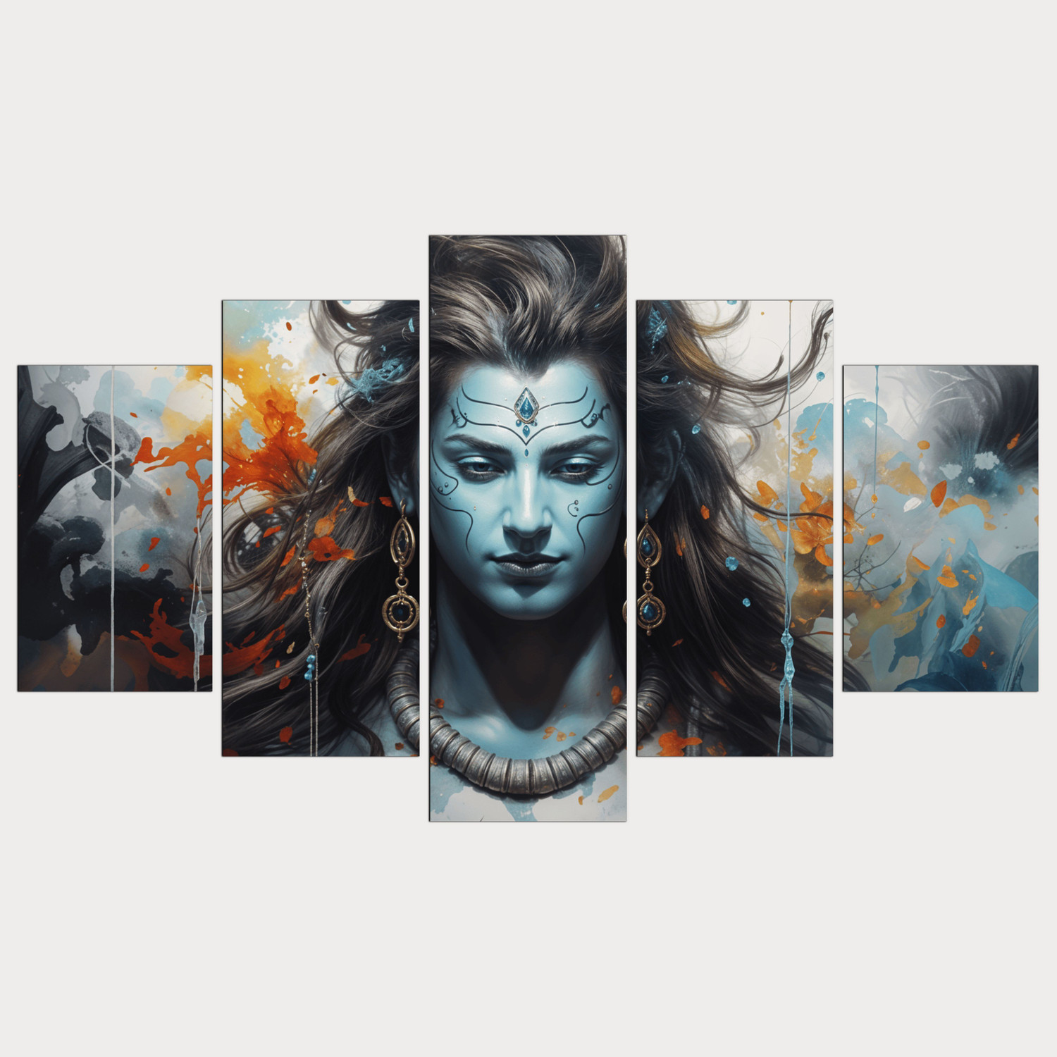 Image of KARNIART Premium Lord Shiva Paintings for Wall Decoration, Living Room, bedroom Digital Reprint 17 inch x 30 inch Painting