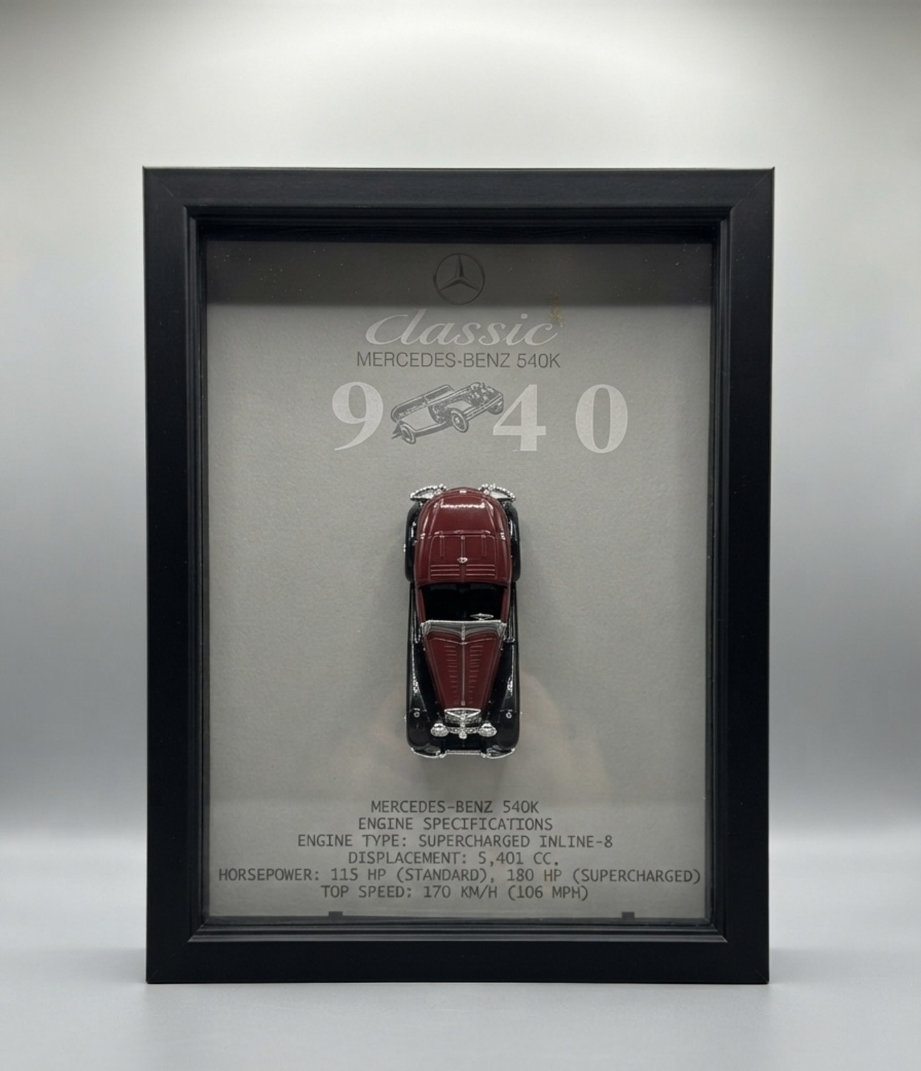 Image of SCARLEX VENTURES 3d classic vintage car frame 1:32 scale ( car included ) 3D Painting 14 inch x 13 inch Painting
