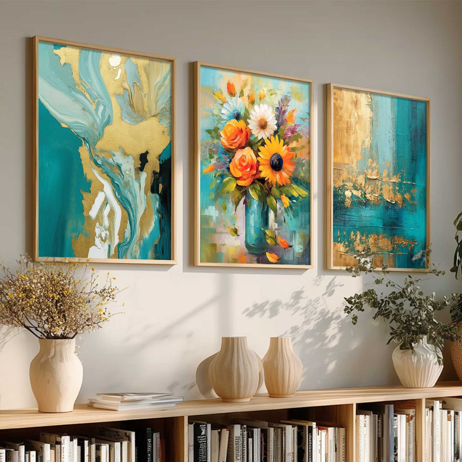 Image of KOTART Modern Wall Art Home Decor Wall Painting For Living Room Office Bedroom 3D Painting 17 inch x 13 inch Painting