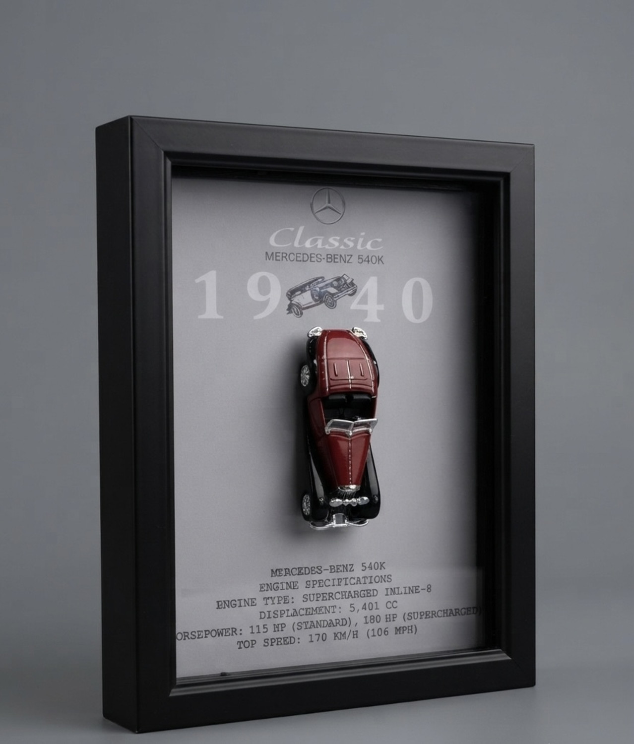 Image of SCARLEX VENTURES 3d classic vintage car frame 1:32 scale ( car included ) 3D Painting 14 inch x 13 inch Painting