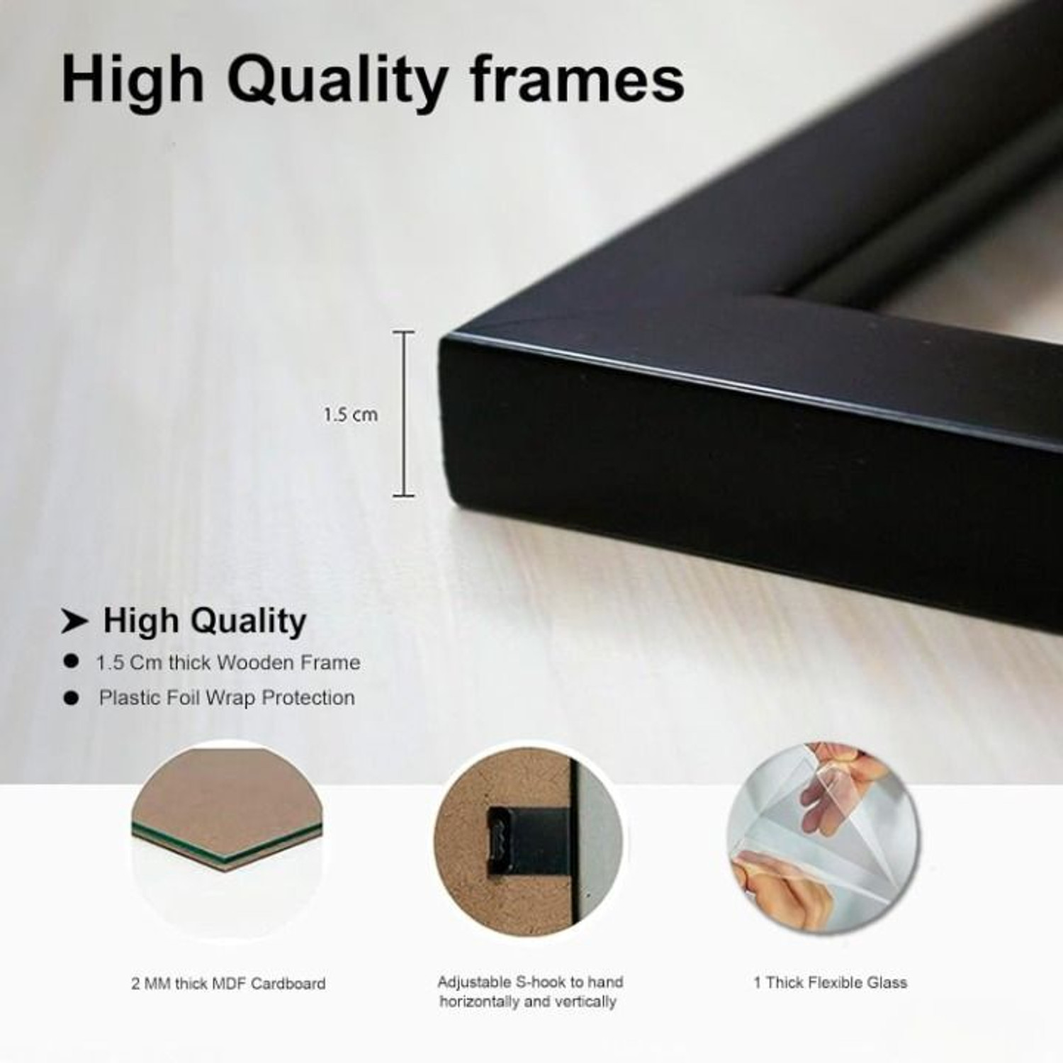 Image of SUNWOL Wood Wall Photo Frame
