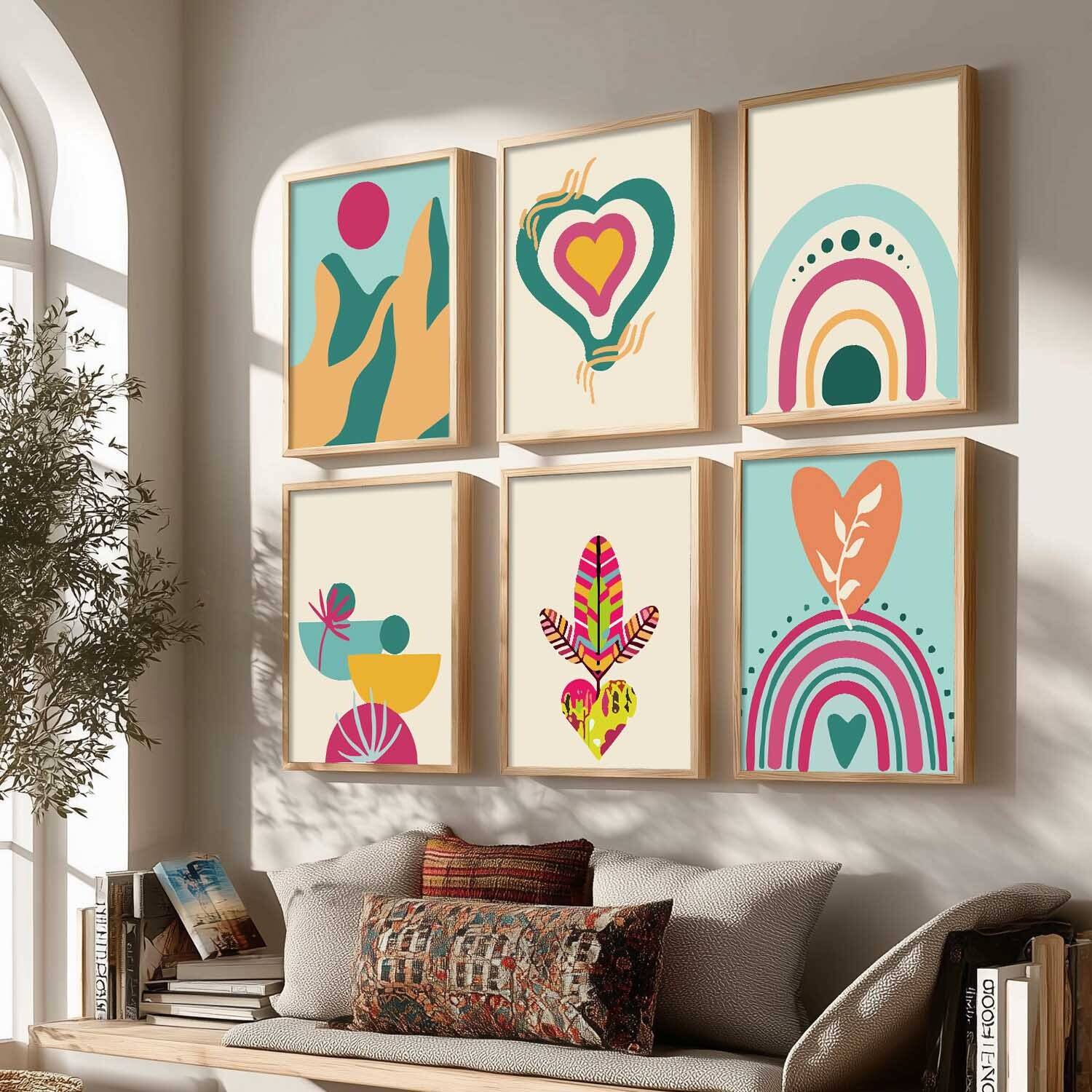 KOTART Boho wall art for wall decor, wall hanging paintings