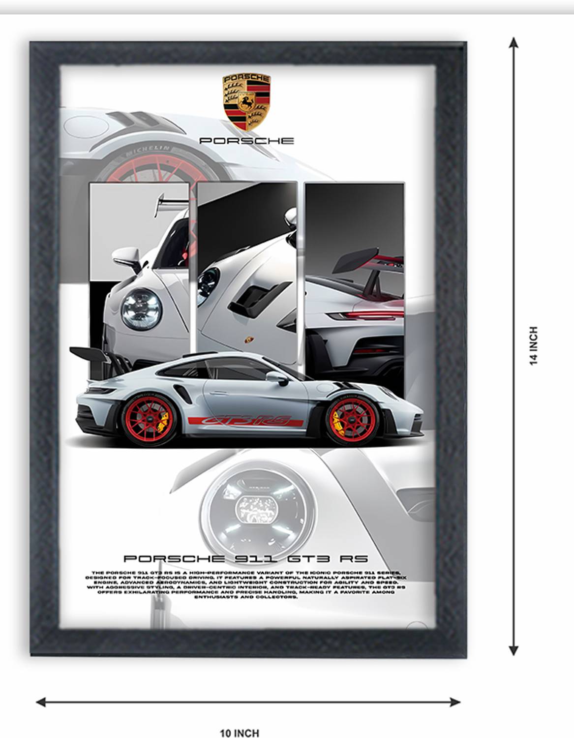 Devgifts Porsche 911 GT3 Super car Painting Wall Mounted Digital