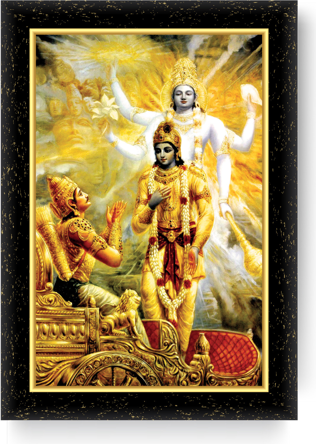 Image of ARAAKA VIRAT SWAROOP OF SHREE KRISHNA MAHABHARAT, (Wood Base and Front Laminated) Acrylic 18 inch x 12 inch Painting