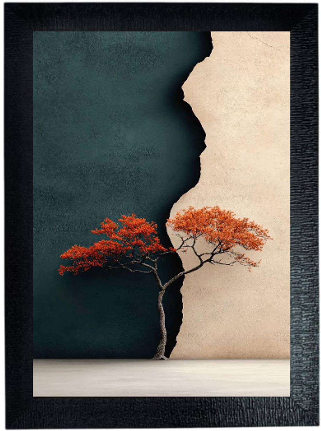 bareth brothers Duality of Nature – A4 Abstract Wall Art Frame Digital Reprint 13 inch x 10 inch Painting