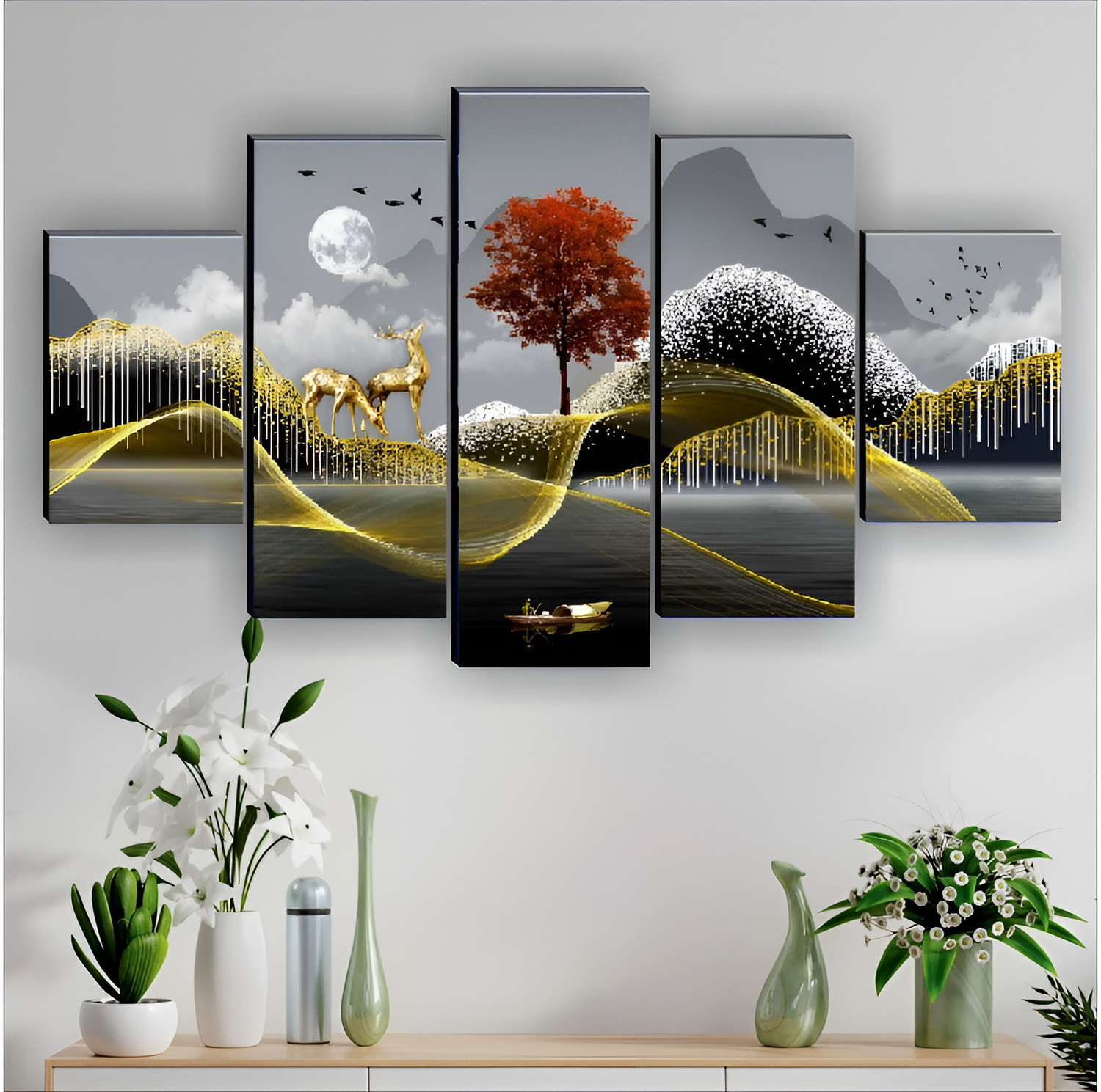 Image of SNDArt Modern Art Home Decorative Gift item Wall Painting Digital Reprint 18 inch x 30 inch Painting