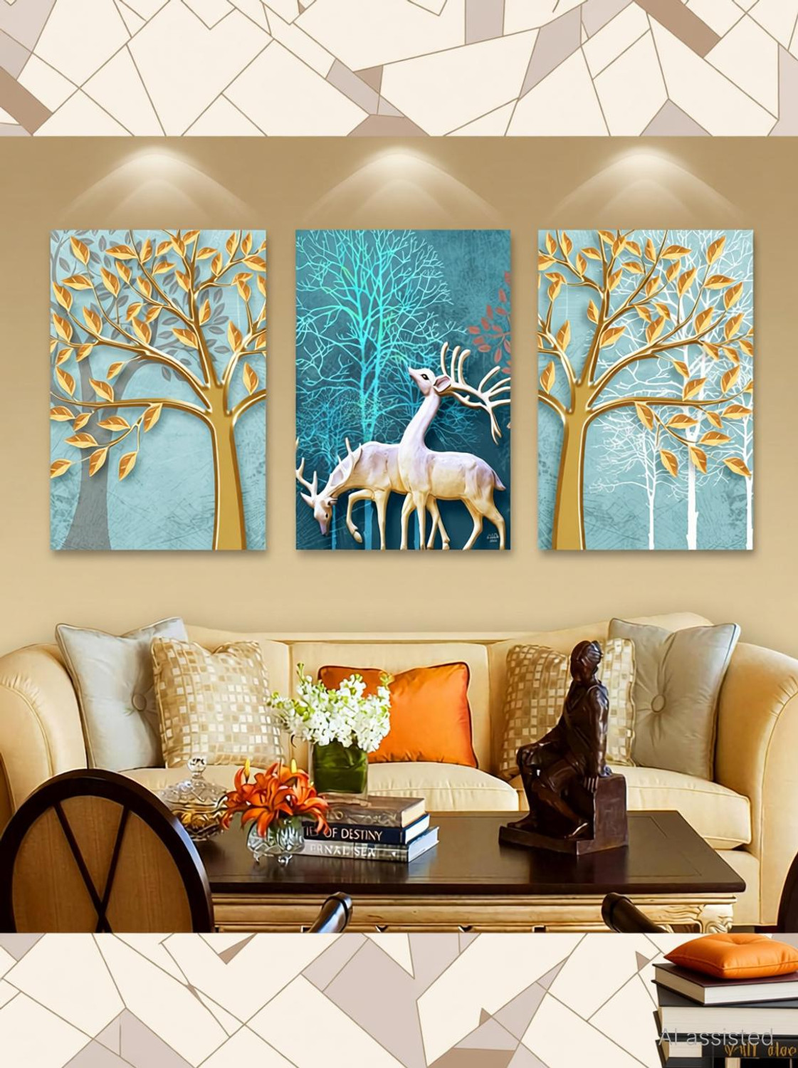 Image of RANGOLI HD Digital Famous Painting Digital Reprint 12 inch x 18.5 inch Painting