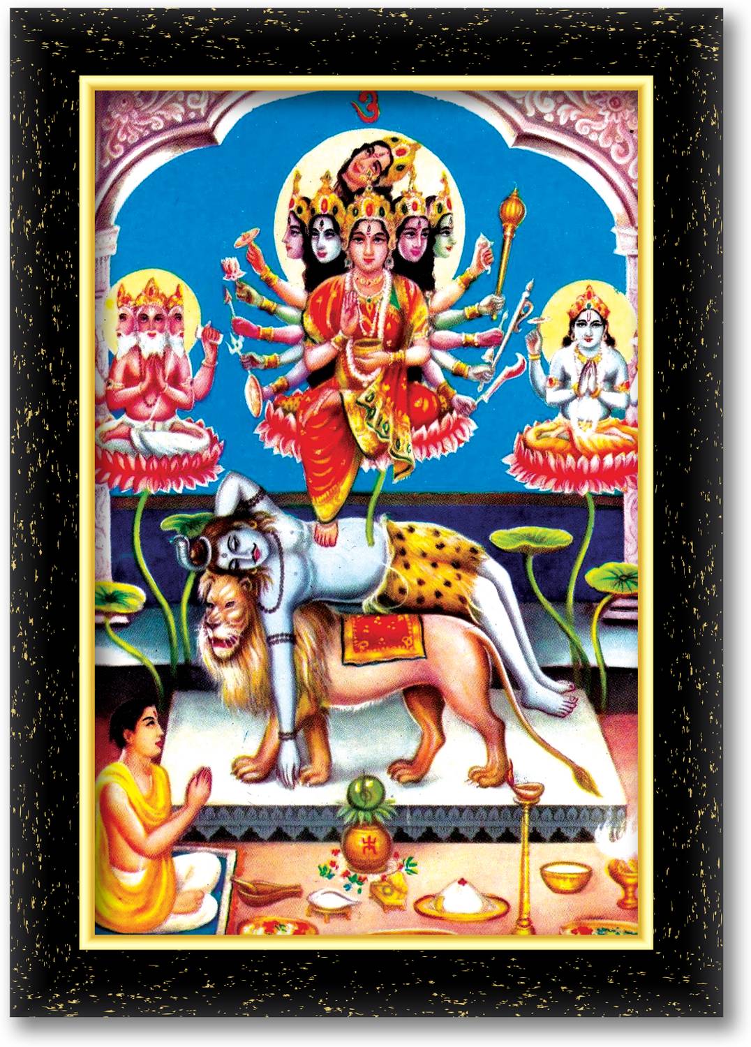 ARAAKA KAMAKHYA DEVI photo frame (Wood Base and Front Laminated) Acrylic 12 inch x 8 inch Painting