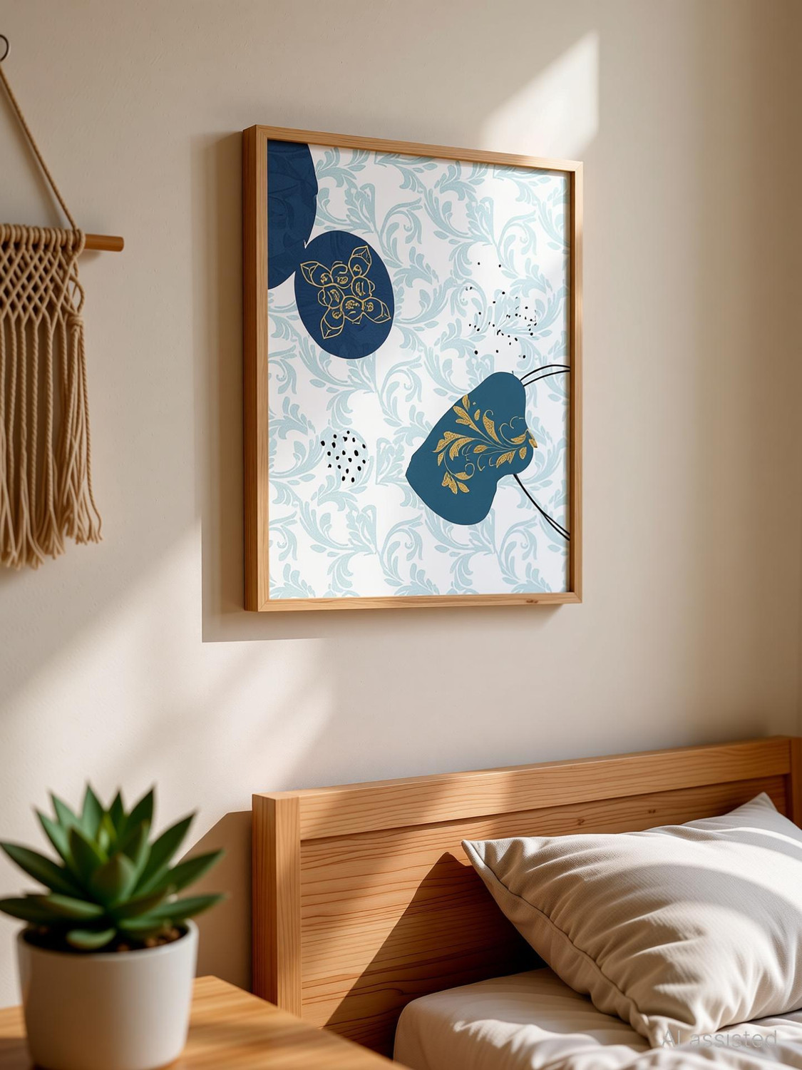 Image of KOTART Boho Wall Art Home Decor Wall Painting For Living Room Office Bedroom Digital Reprint 17 inch x 13 inch Painting