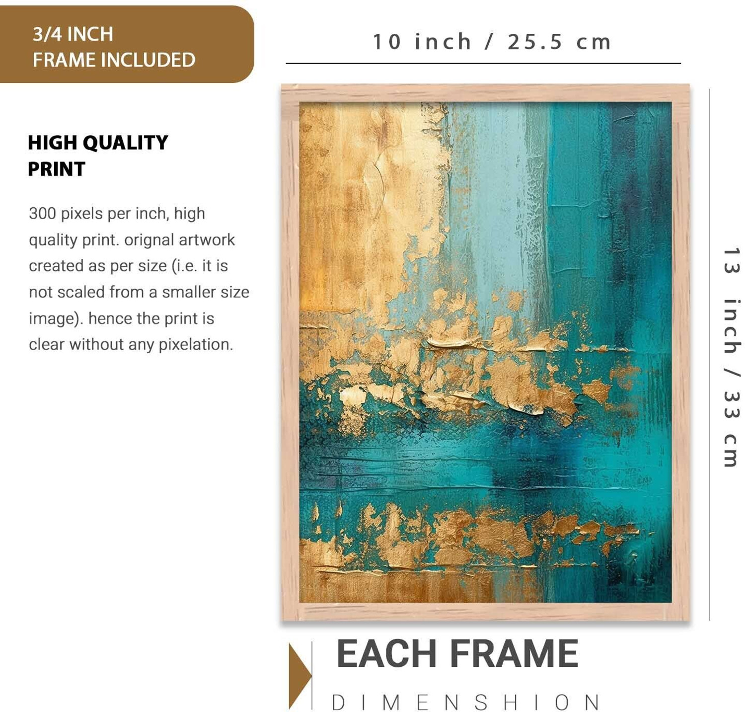 Image of KOTART Modern Wall Art Home Decor Wall Painting For Living Room Office Bedroom 3D Painting 13 inch x 10 inch Painting