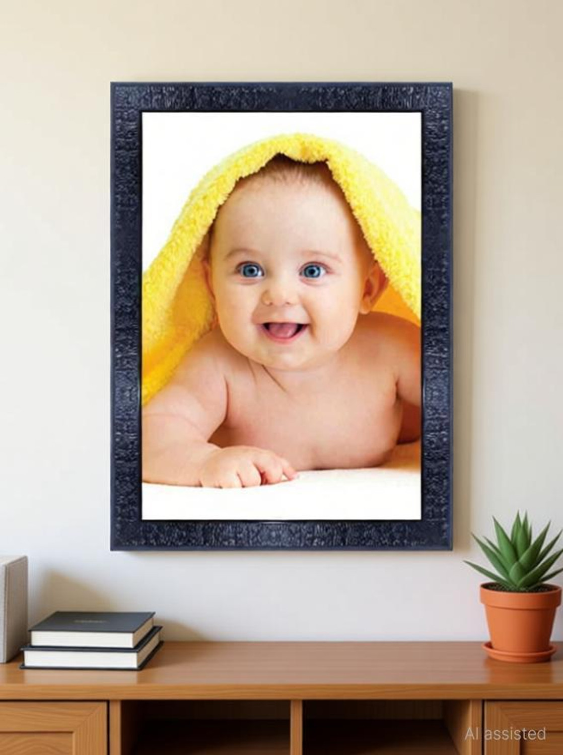 Image of pnf Poster And Frame New Born Baby Photo Frame | Living, Bedroom | Home Decor Item Digital Reprint 14 inch x 10 inch Painting