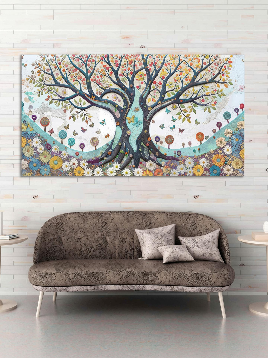 Image of Indianara Panoramic Large Canvas Art Painting for Living | Bedroom | Office | Hotel Room Canvas 22 inch x 44 inch Painting